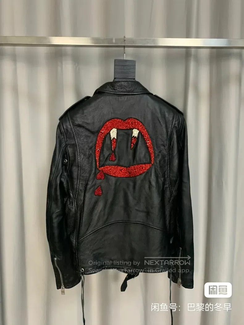Saint Laurent Paris Saint Laurent Paris Blood Tooth Leather Jacket Size US M / EU 48-50 / 2 - 1 Thumbnail
