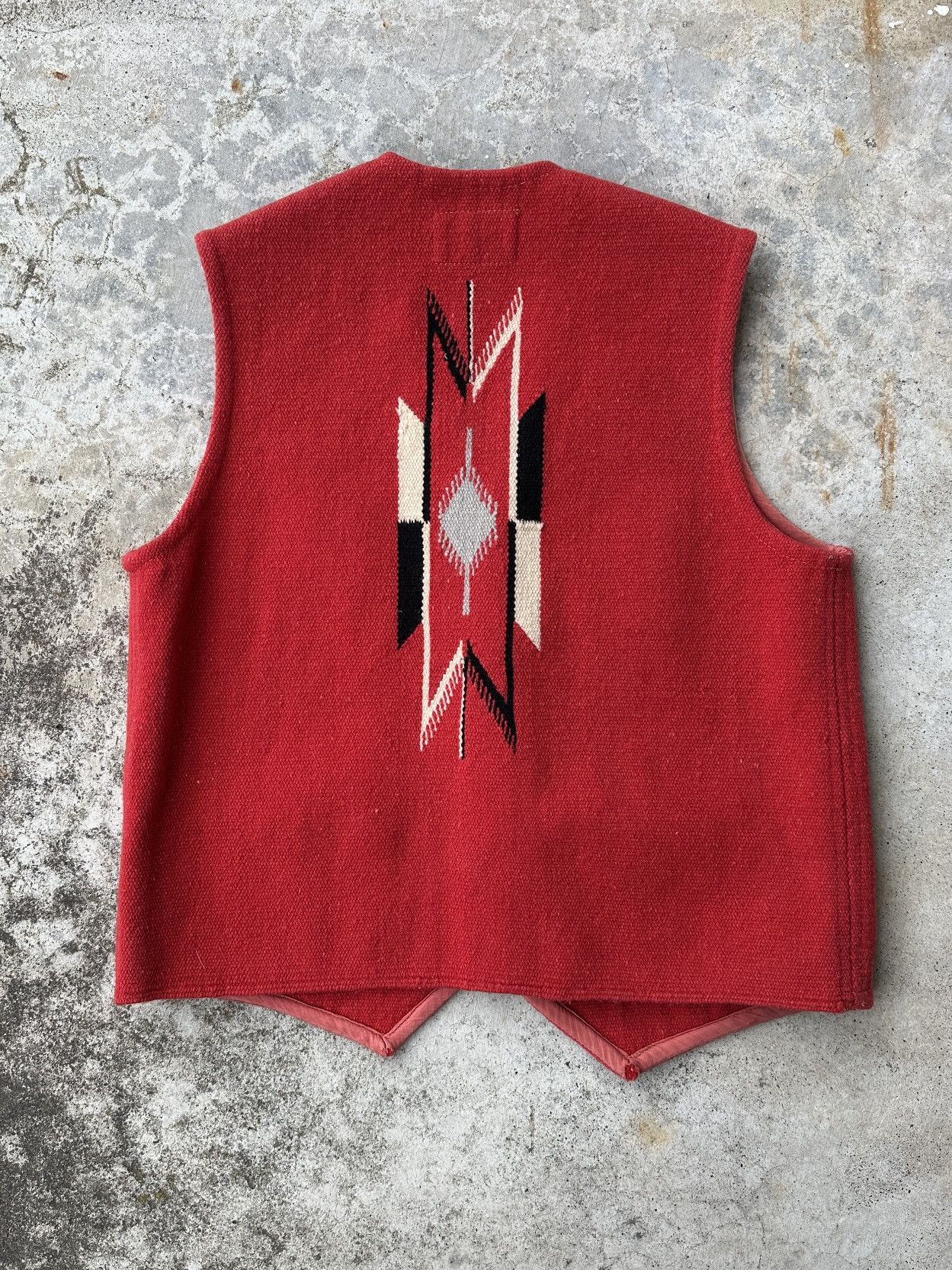 Indian Motorcycle 30s Ortega Wool Chimayo Blanket Native Americana Concho vest Size US L / EU 52-54 / 3 - 2 Thumbnail