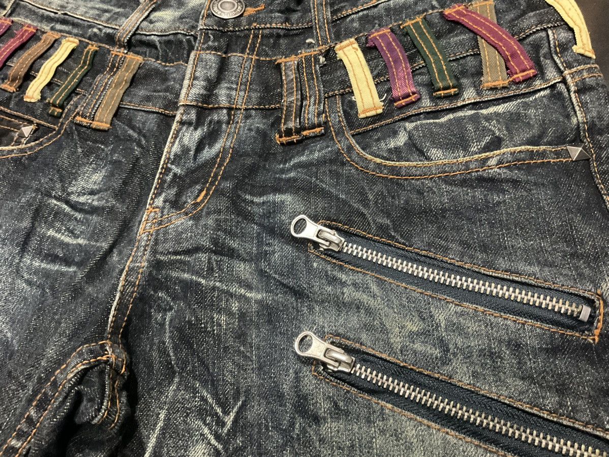 Beauty Beast 🔥 Y2K Nylaus Jeans Double Waist Studded Zippers Denim LGB Size US 32 / EU 48 - 6 Thumbnail