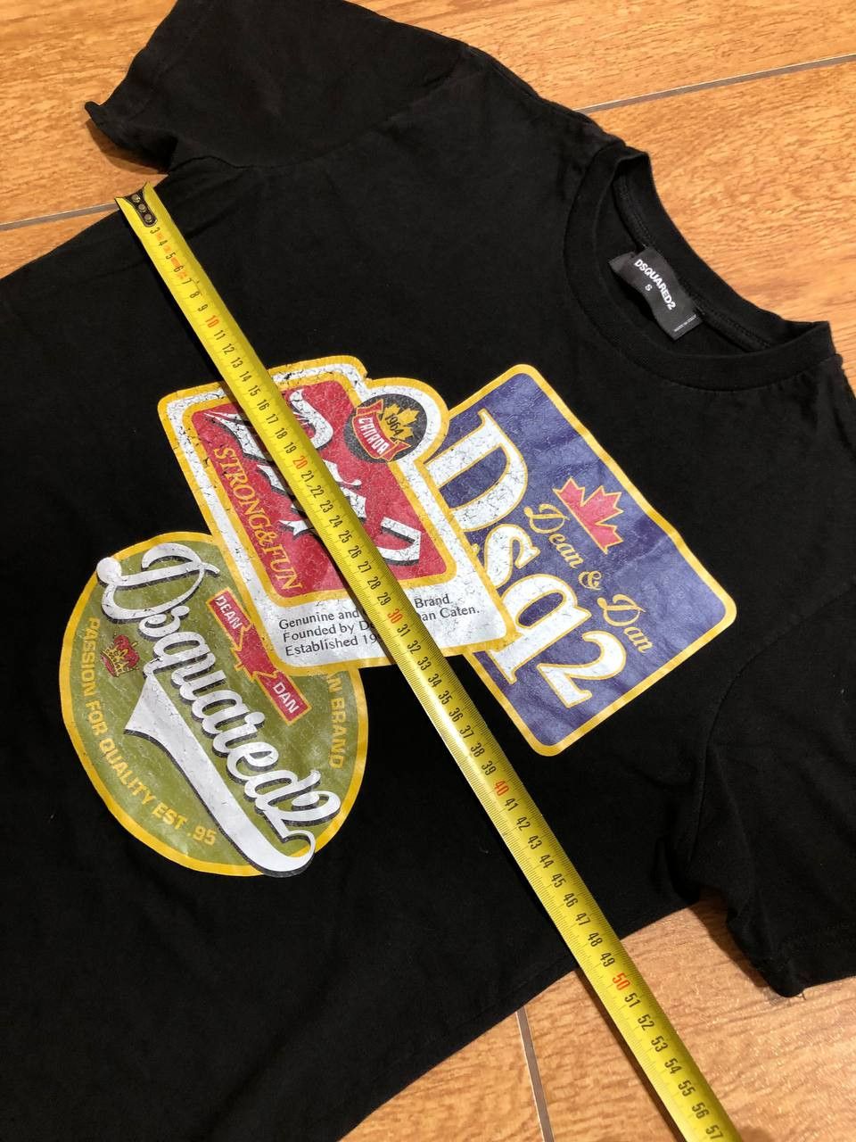 Dsquared2 Y2K Dsquared2 Asymmetric Print T-Shirt Rare Hype Size US S / EU 44-46 / 1 - 8 Thumbnail