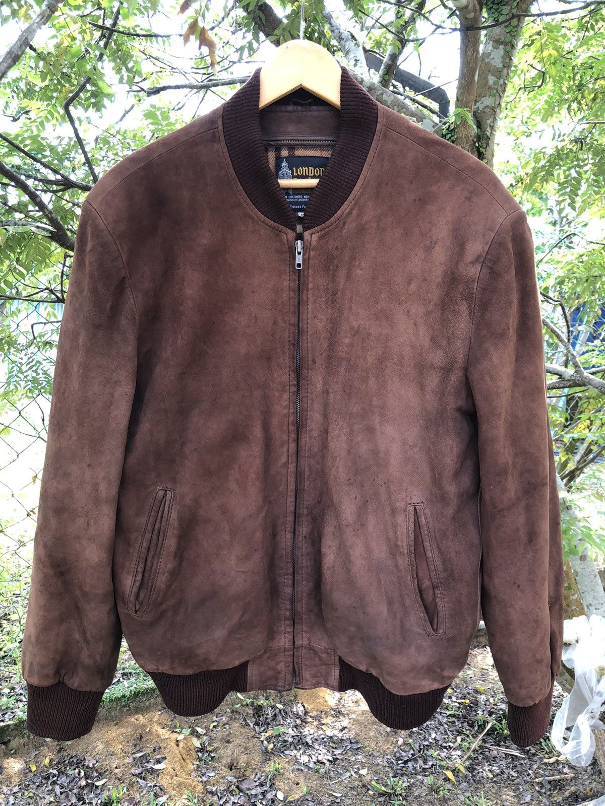 Vintage LONDON FOG Brown Suede Jacket