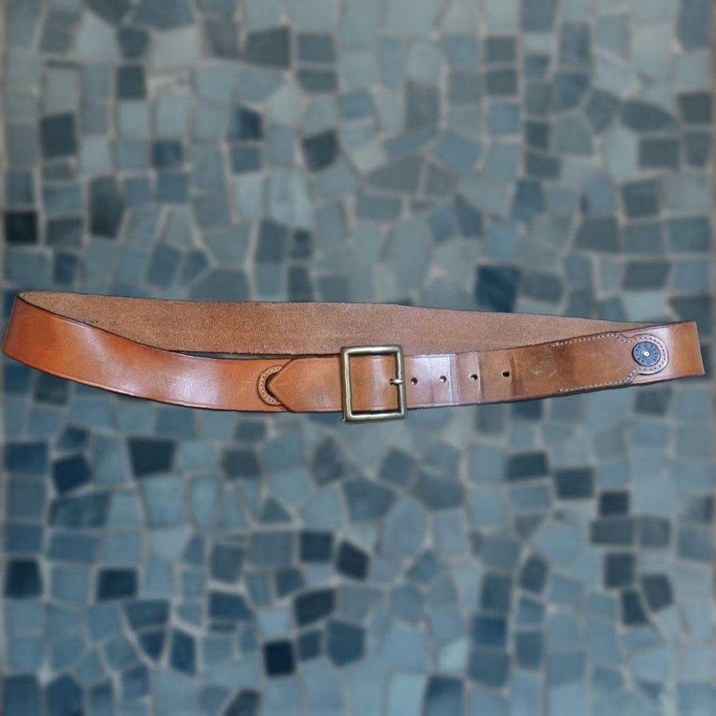 Eddie Bauer VINTAGE EDDIE BAUER LEATHER BELT BROWN SHOTGUN SHELL STUDS 42 USA MADE Size 42 - 1 Thumbnail