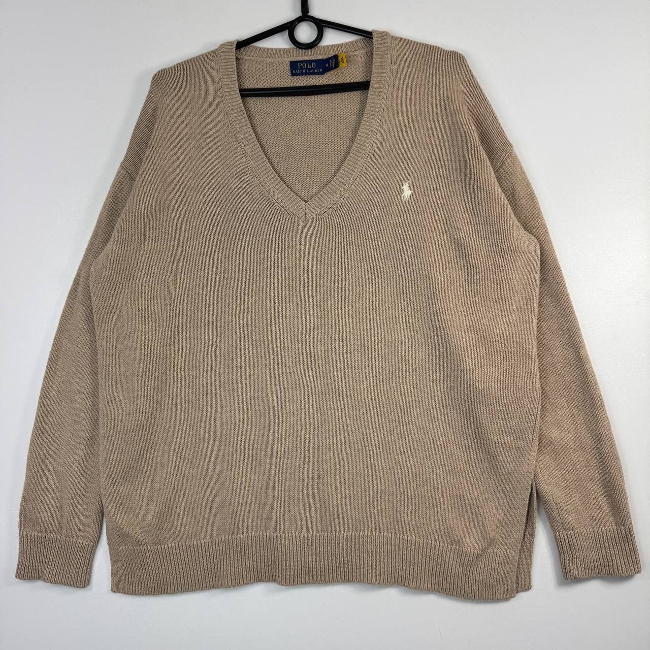 Polo Ralph Lauren Polo Ralph Lauren V-Neck Knit Sweater Beige Men Size M Size US M / EU 48-50 / 2 - 1 Thumbnail