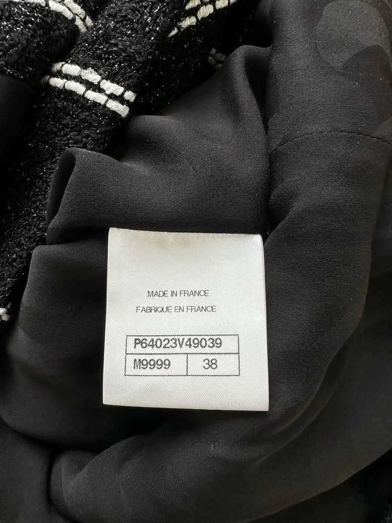 Chanel Chanel Roof series black and white plaid lotus leaf collar Size XS / US 0-2 / IT 36-38 - 5 Thumbnail