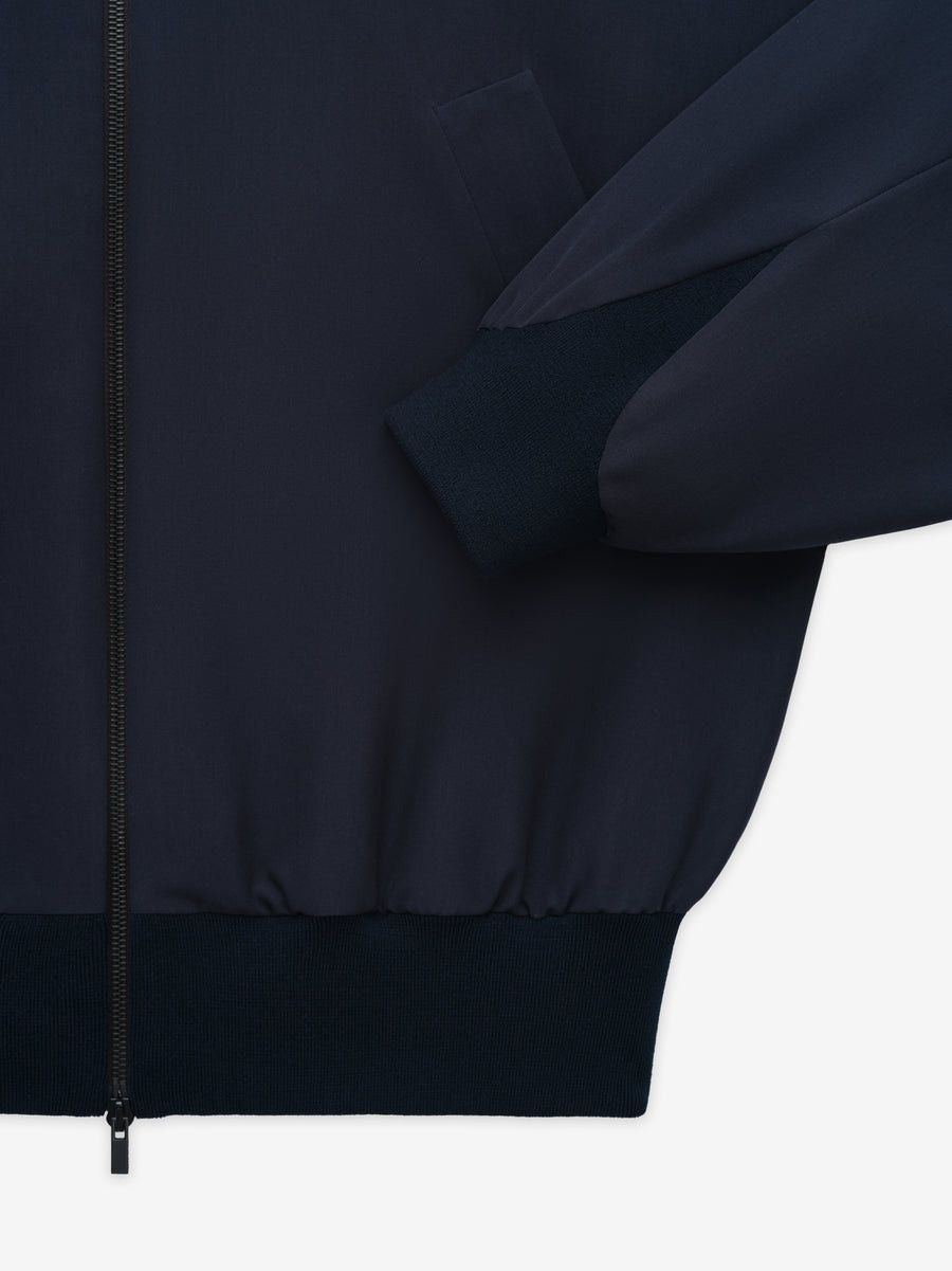 o1mle0326 High Neck Track Jacket in Blue