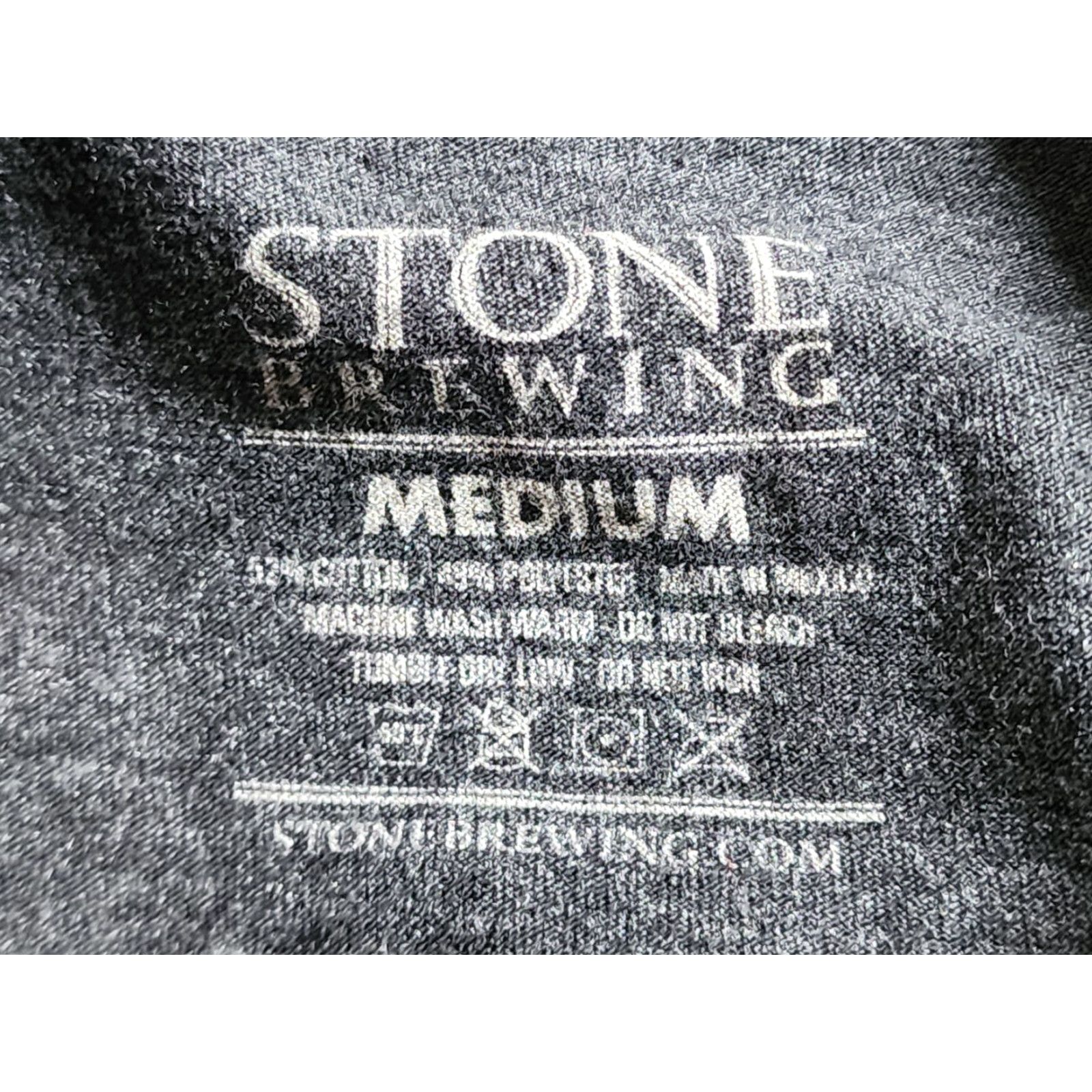 CO Mens M Stone Brewing Gargoyle T Shirt Double Sided Shirt Mens Beige/Gray Stone Brewing Gargoyle Double-Sided T-Shirt Size US M / EU 48-50 / 2 - 4 Thumbnail