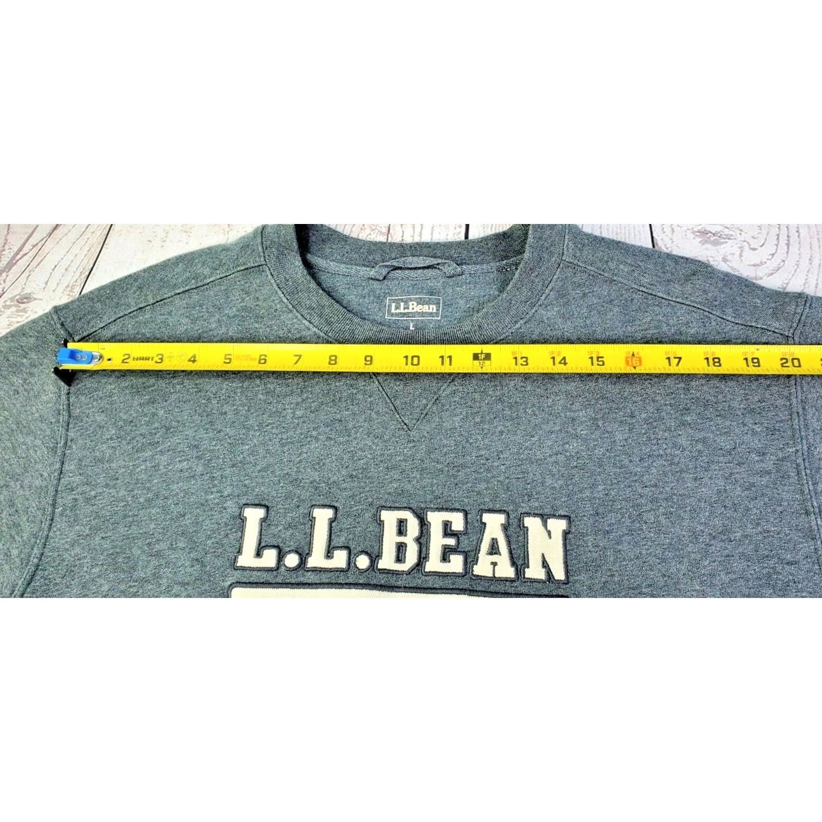 Vintage L.L. Bean Crew Neck Sweater Men L Gray Pullover Embroidered Logo Cotton Blend Knit SS Q0 Size US L / EU 52-54 / 3 - 5 Thumbnail