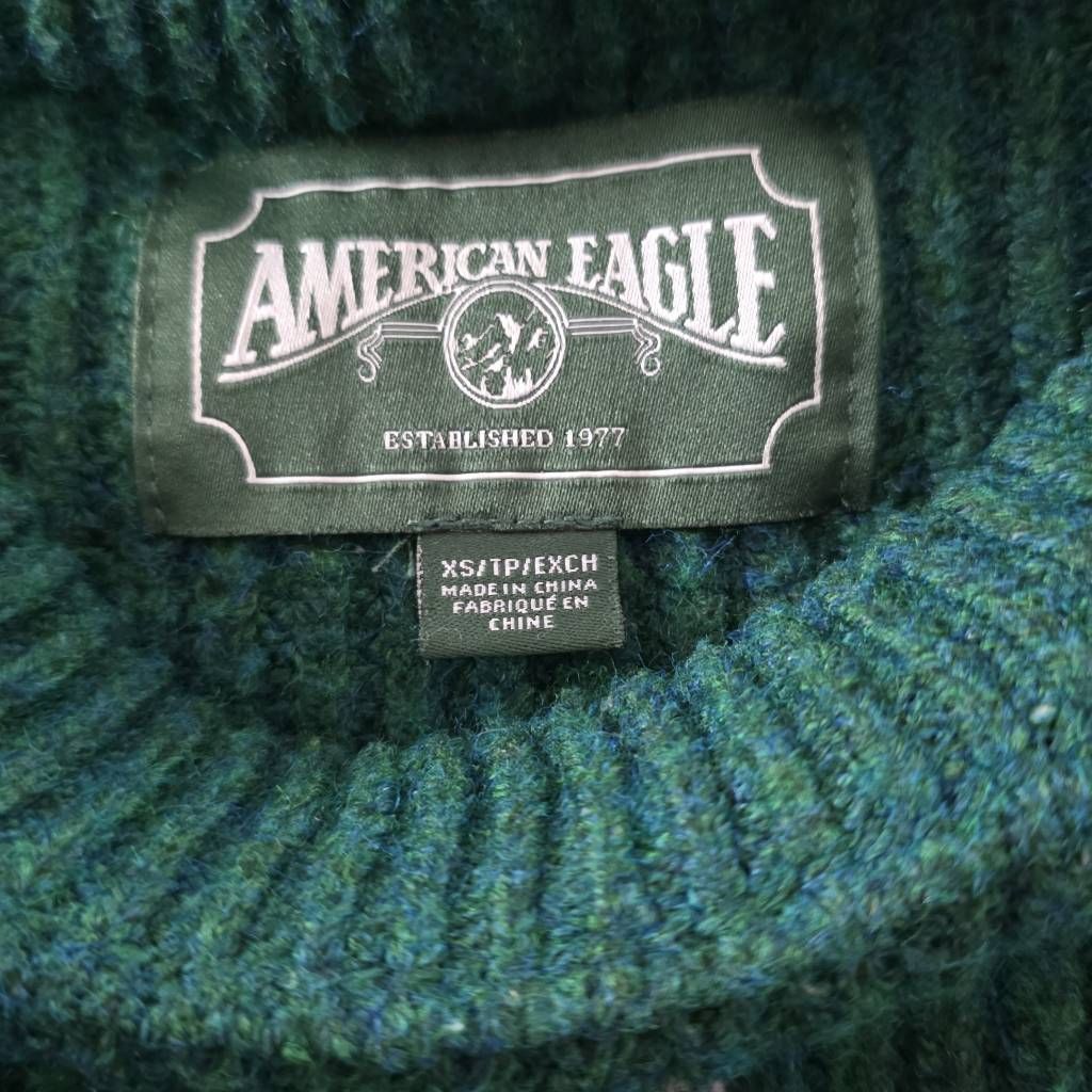 American Eagle Outfitters American Eagle Women's Size XS Hunter Green Ribbed Cropped S Size XS / US 0-2 / IT 36-38 - 3 Thumbnail