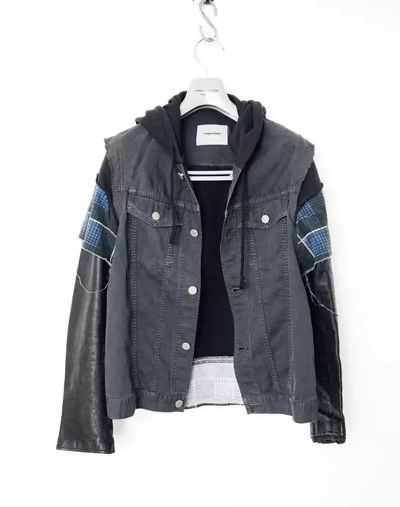 Undercover undercover denim jacket with leather sleeves Size US M / EU 48-50 / 2 - 2 Thumbnail