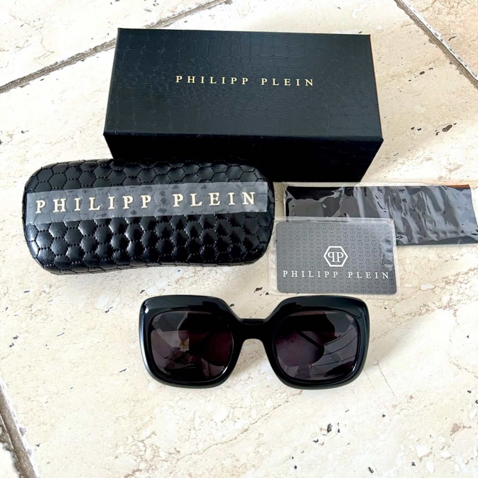 Philipp Plein New Philipp Plein Queen SPP065S Col0700 Sunglasses Authentic Size ONE SIZE - 3 Thumbnail