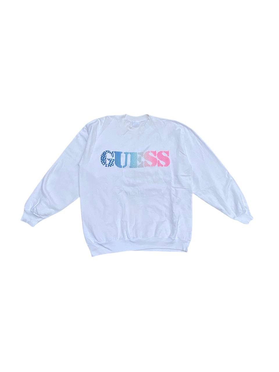 Guess × Vintage Vintage 90s Guess Spell Out Sweatshirt Size US L / EU 52-54 / 3 - 1 Thumbnail
