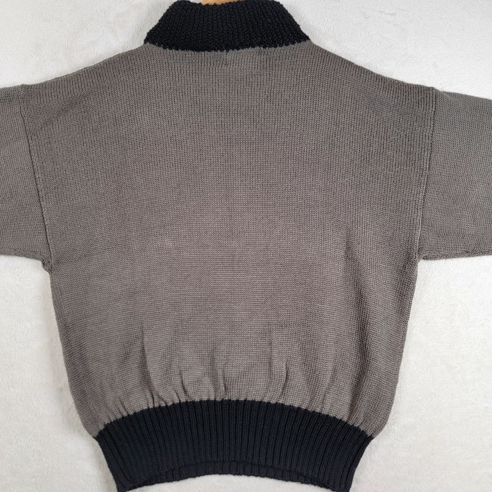 Vintage VINTAGE Nils Sweater Wool Blend Gray and Black Size L Woman Pullover High Neck Long Sleeve Casual Winter Fall Womens Size L / US 10 / IT 46 - 3 Thumbnail