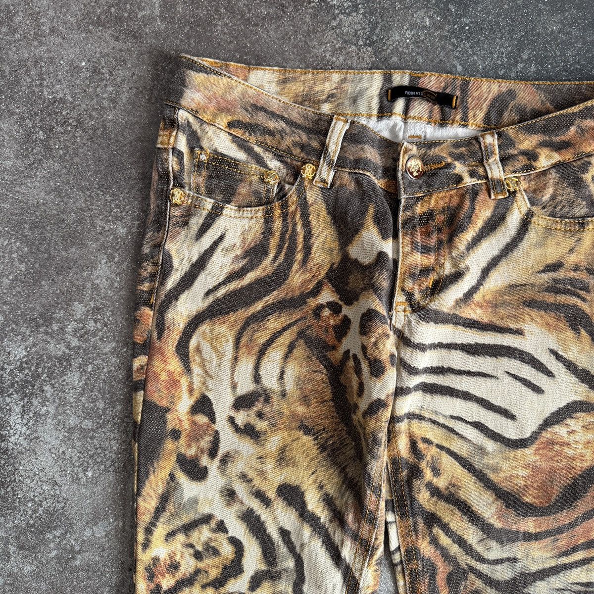 Roberto Cavalli Roberto Cavalli Vintage Y2K Tiger Print Iconic Pants Size 27" / US 4 / IT 40 - 4 Thumbnail