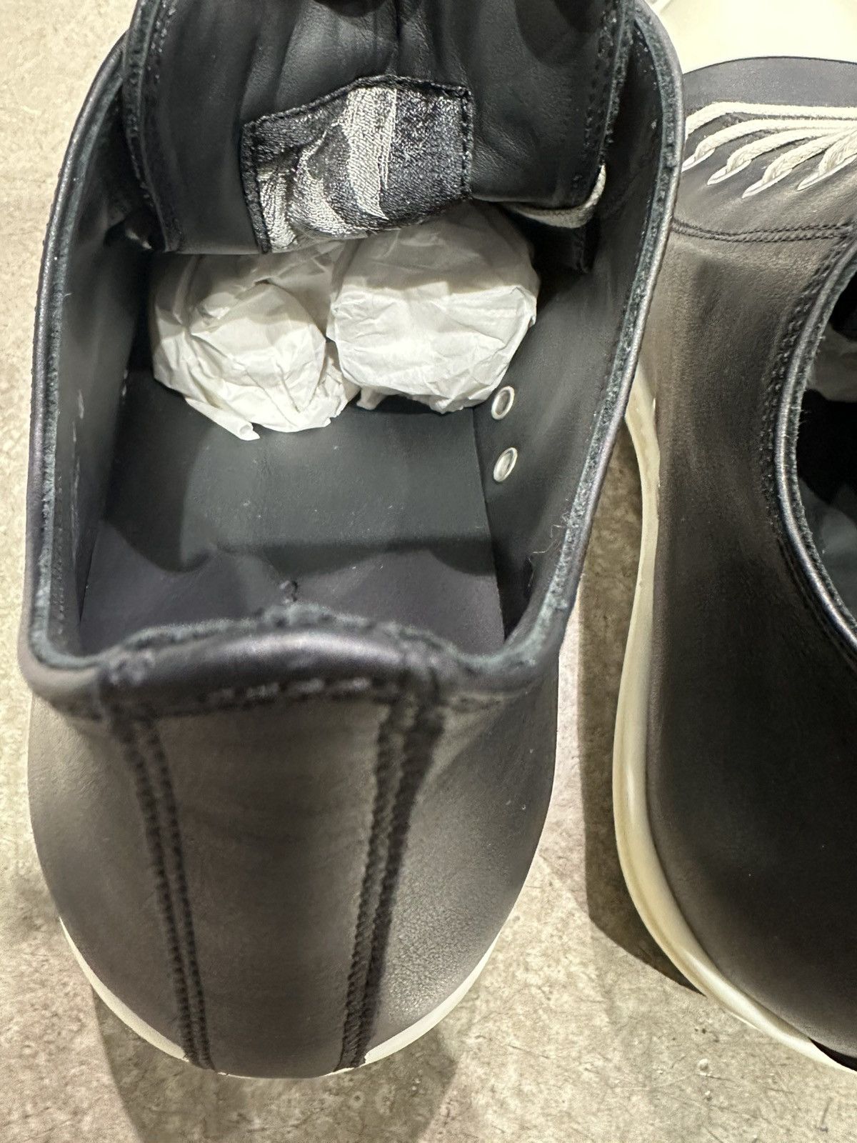 Rick Owens RICK OWENS - Low Sneaks Black Milk Size US 11 / EU 44 - 7 Thumbnail