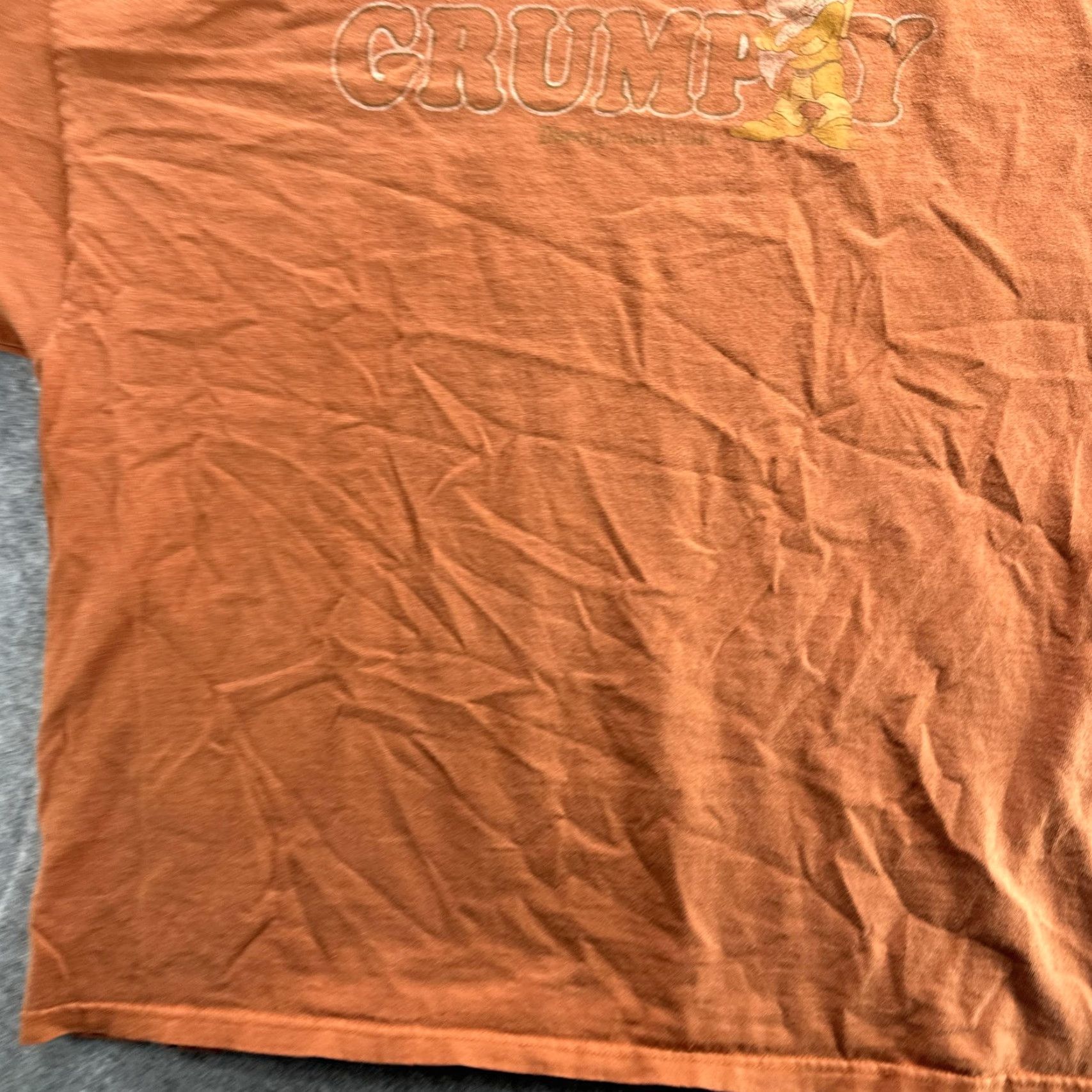 Disney VTG Disney Grumpy Dwarf Shirt Mens XL Rust Brown Snow White Graphic Tee T-Shirt Size US XL / EU 56 / 4 - 5 Thumbnail