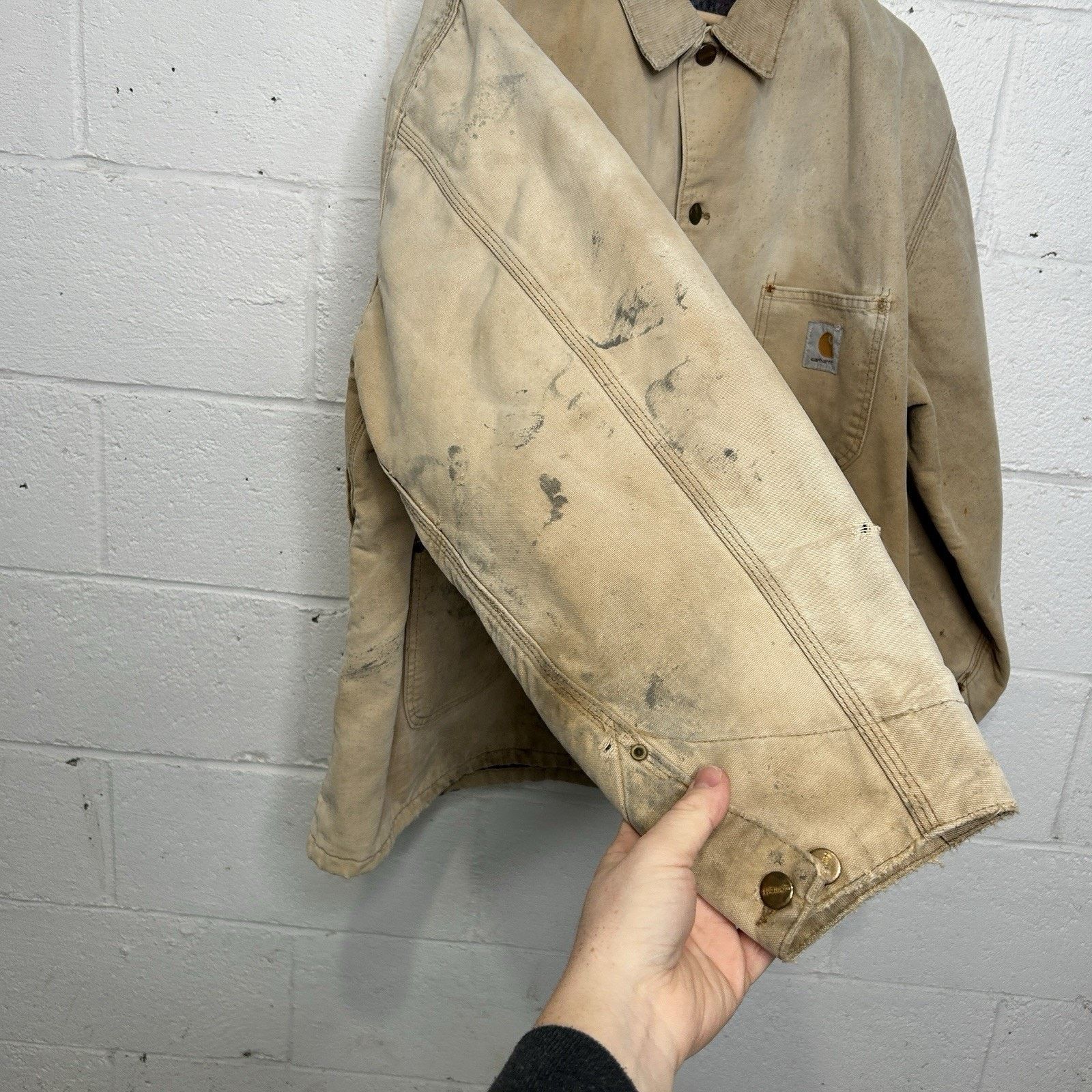 Carhartt Vintage Carhartt Blanket-Lined Canvas Chore Coat “Tan” Size US XXL / EU 58 / 5 - 8 Thumbnail
