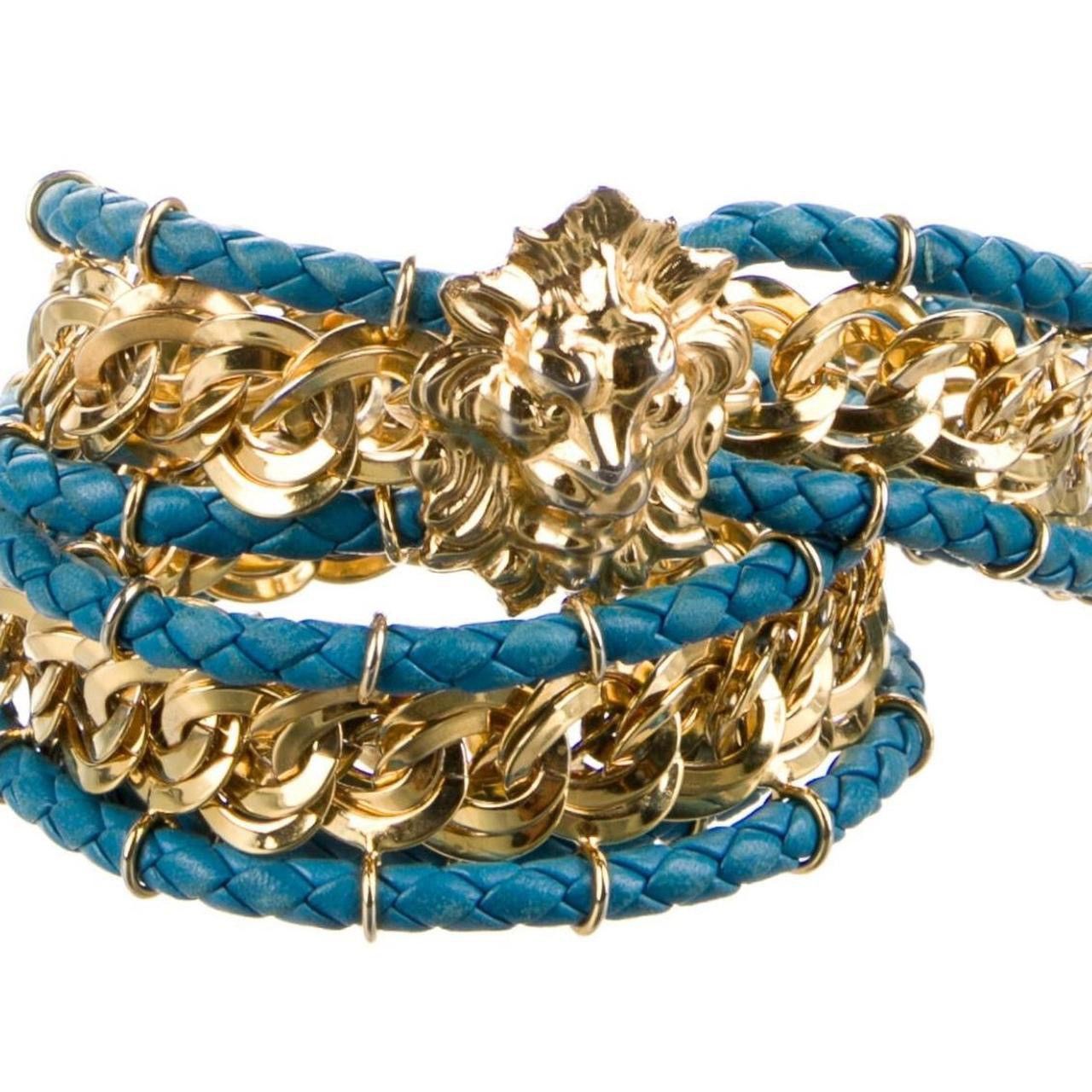 Bottega Veneta Bottega Veneta SUPER ARCHIVAL Gold Leather Lion Head Belt Size ONE SIZE - 8 Thumbnail