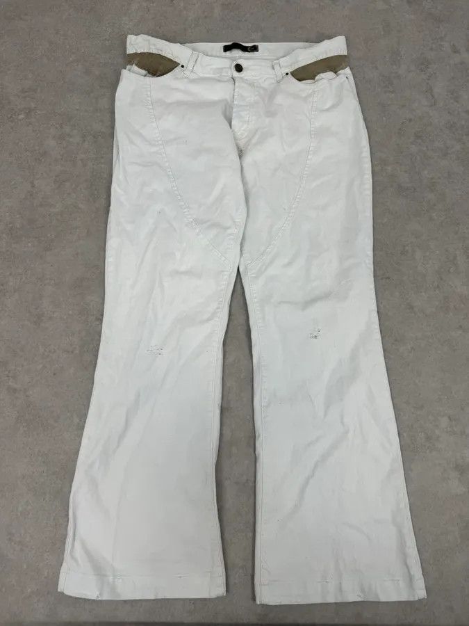 Roberto Cavalli 2000s Cavalli White Vertical Pants Size US 33 - 5 Thumbnail