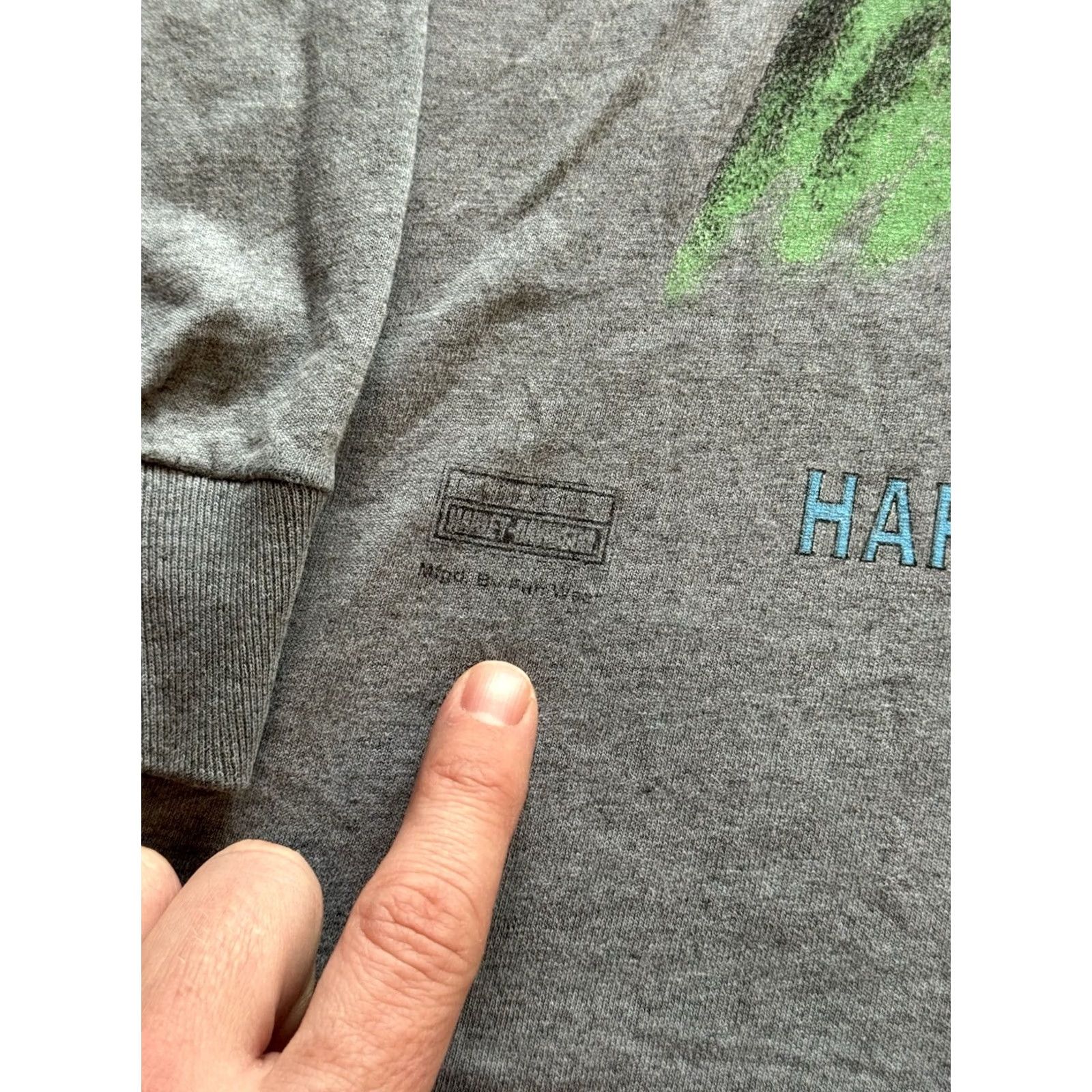 Harley Davidson VINTAGE Harley-Davidson 90s American Heritage T Shirt XL Gray Long Sleeve Flames Graphic Print Men Size US XL / EU 56 / 4 - 3 Thumbnail