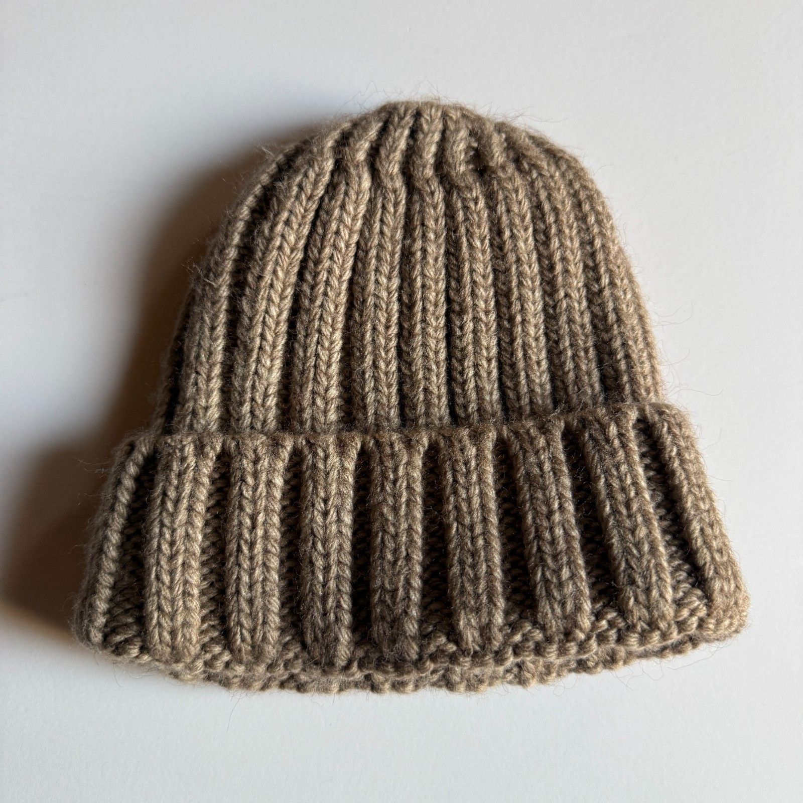 Zara ZARA Ribbed Knit Beanie Hat in Taupe Size ONE SIZE - 1 Thumbnail