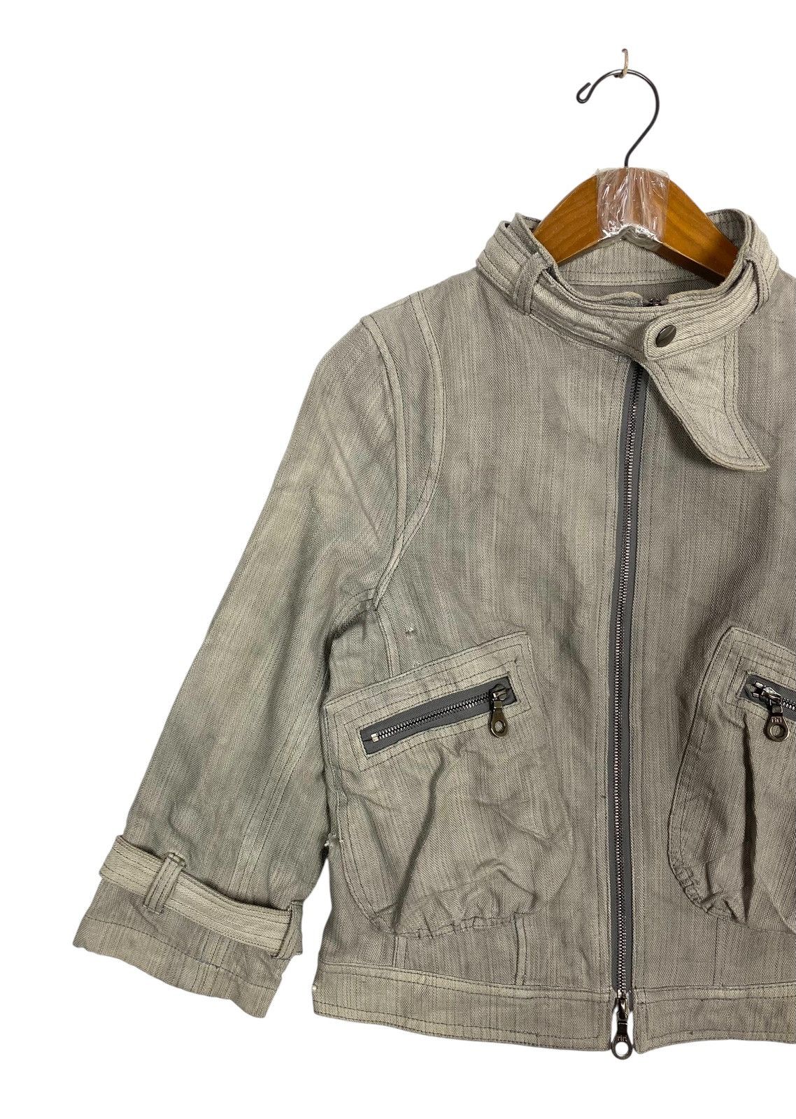 Japanese Brand Rare‼️Luxxm Distressed Jacket Riri Zip Size XS / US 0-2 / IT 36-38 - 2 Thumbnail