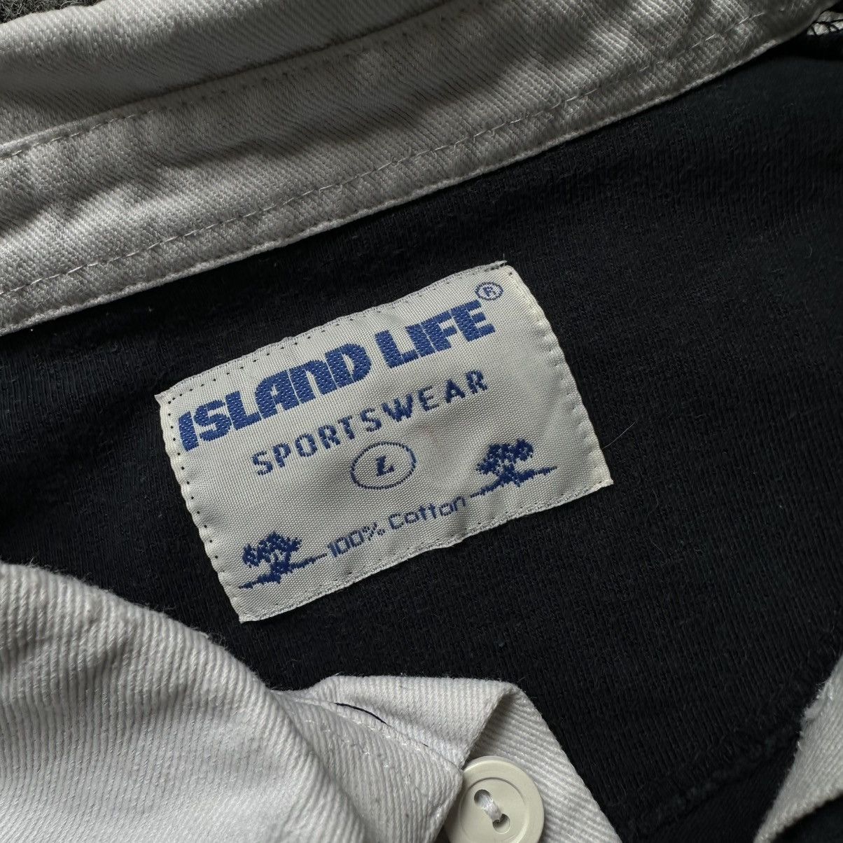 Sterling Ruby VTG Mans Island Life Rugby Size L 90s USA Distressed Hype Size US L / EU 52-54 / 3 - 11 Thumbnail