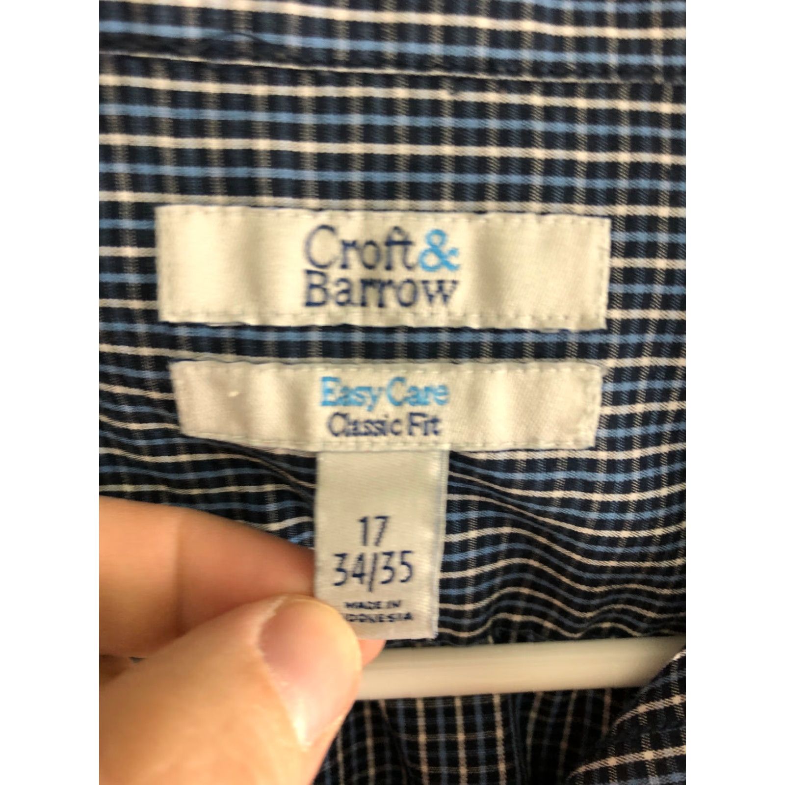 Croft & Barrow Croft & Barrow Shirt Mens Blue Long Sleeve Spread Collar Size 17 34/35 Regular Jacket? No, Shirt. Size US XL / EU 56 / 4 - 6 Thumbnail