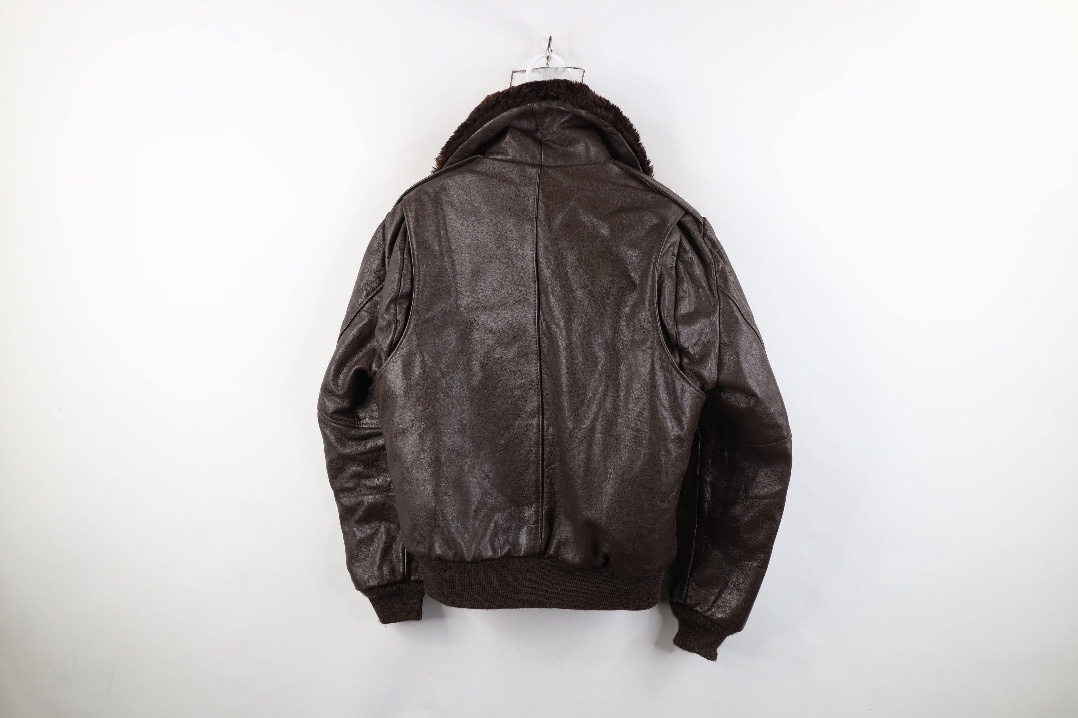 Vintage Vintage 60s Excelled Leather Flight Bomber Jacket Brown USA Size US XL / EU 56 / 4 - 13 Thumbnail