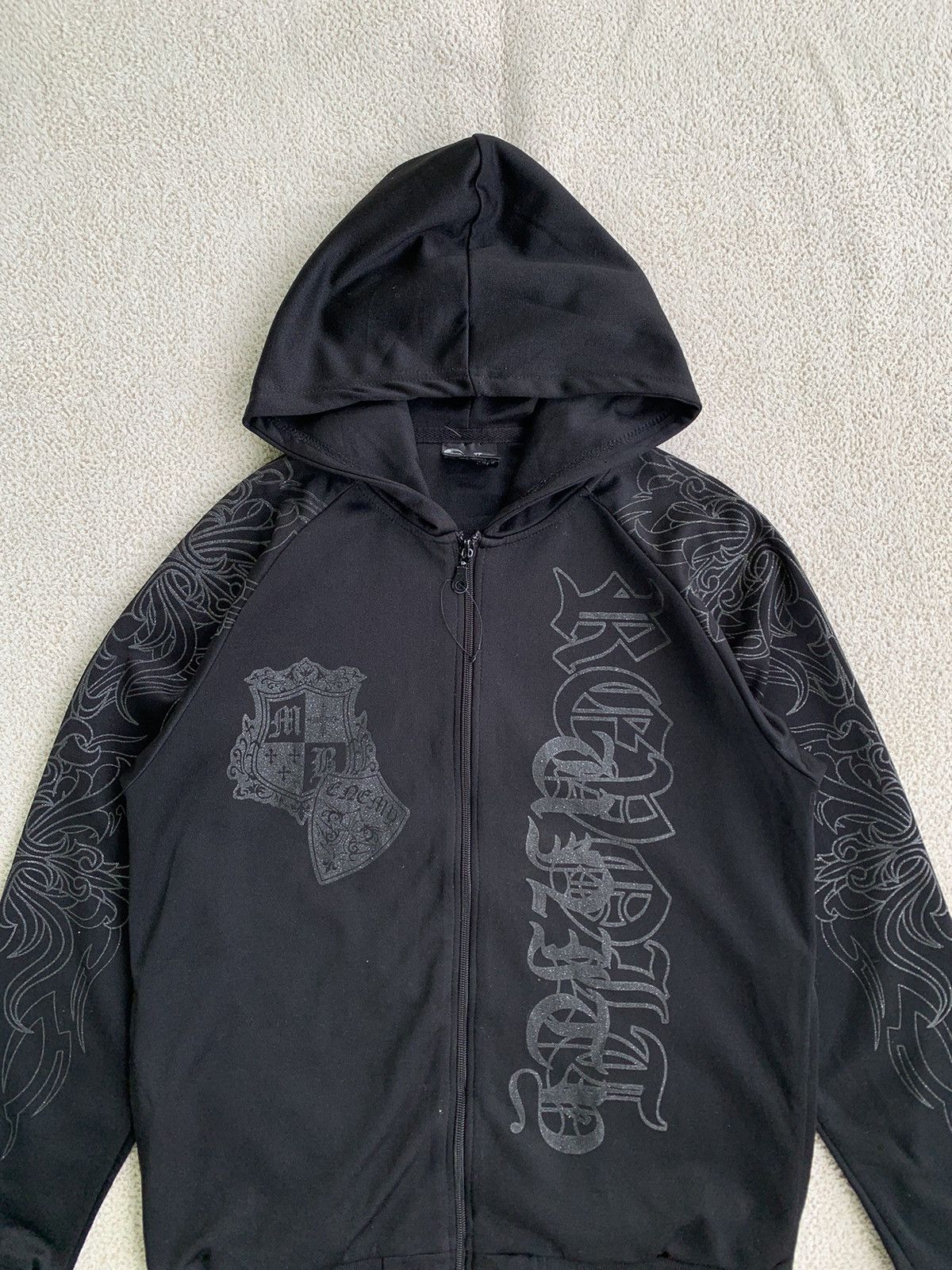 If Six Was Nine × Japanese Brand × Le Grande Bleu (L.G.B.) Vtg Y2k Clash Crossing Revolt Poem Zipper Hoodie Size US L / EU 52-54 / 3 - 4 Thumbnail