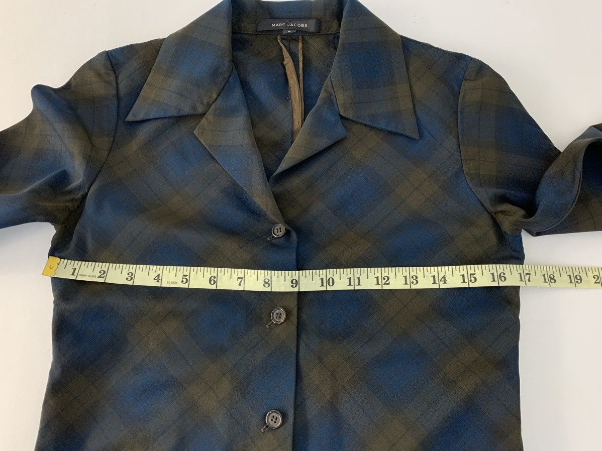 Marc Jacobs Marc Jacob Regency Blazer Coat Shadow Twill Plaid Checked Size S / US 4 / IT 40 - 9 Thumbnail