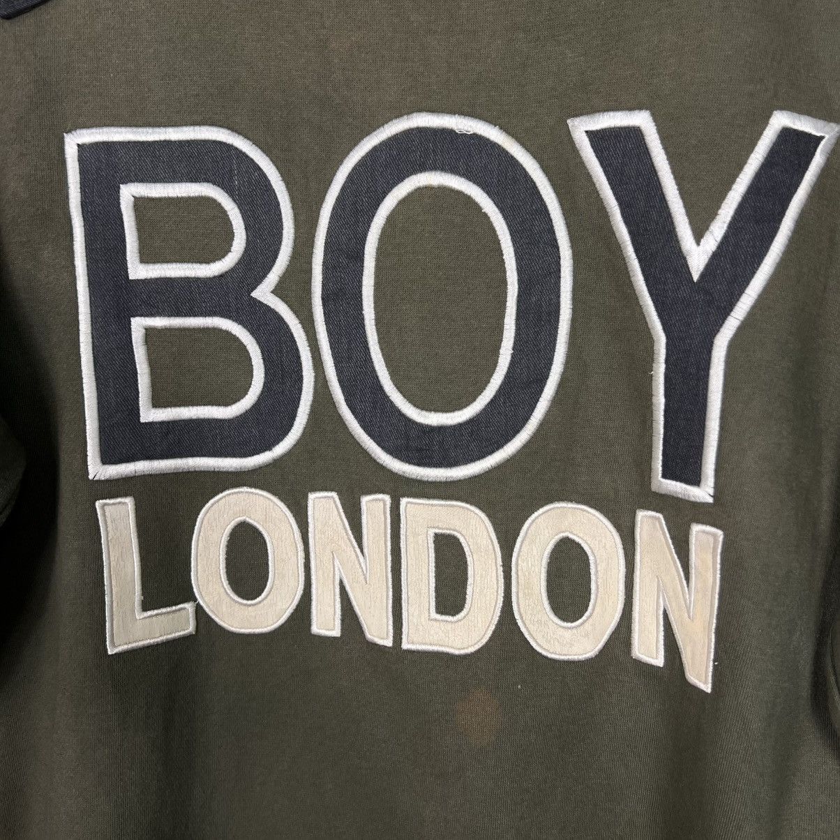 Boy London BOY LONDON Big Logo Khaki Crewneck Sweatshirt #4007-C182 Size US L / EU 52-54 / 3 - 3 Thumbnail