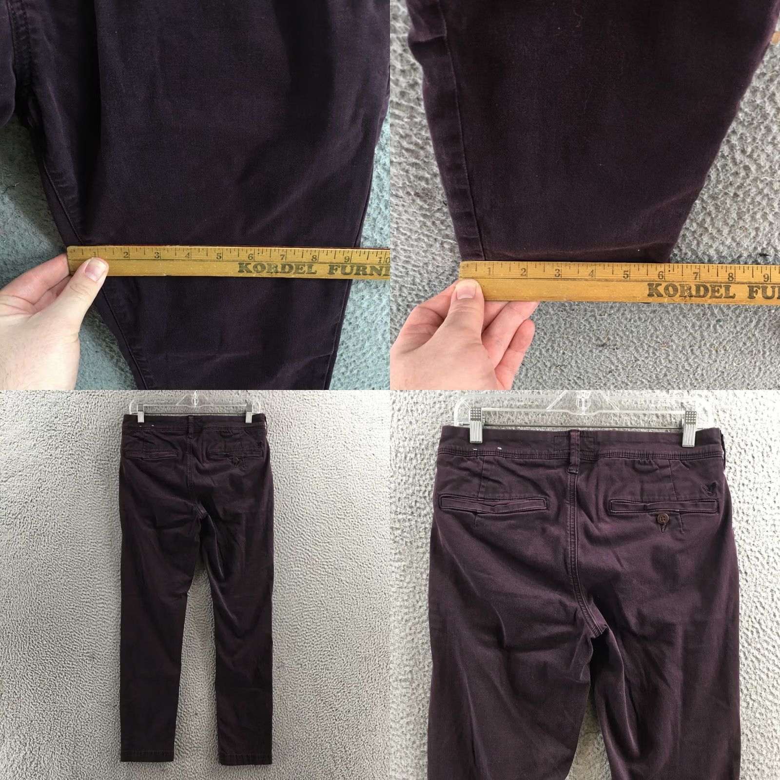 American Eagle Outfitters American Eagle Skinny Chino Pants Mens 29x30 Purple Mid Rise Chino Pants Mens Regular Purple Mens Boys Womens Size US 29 - 8 Thumbnail