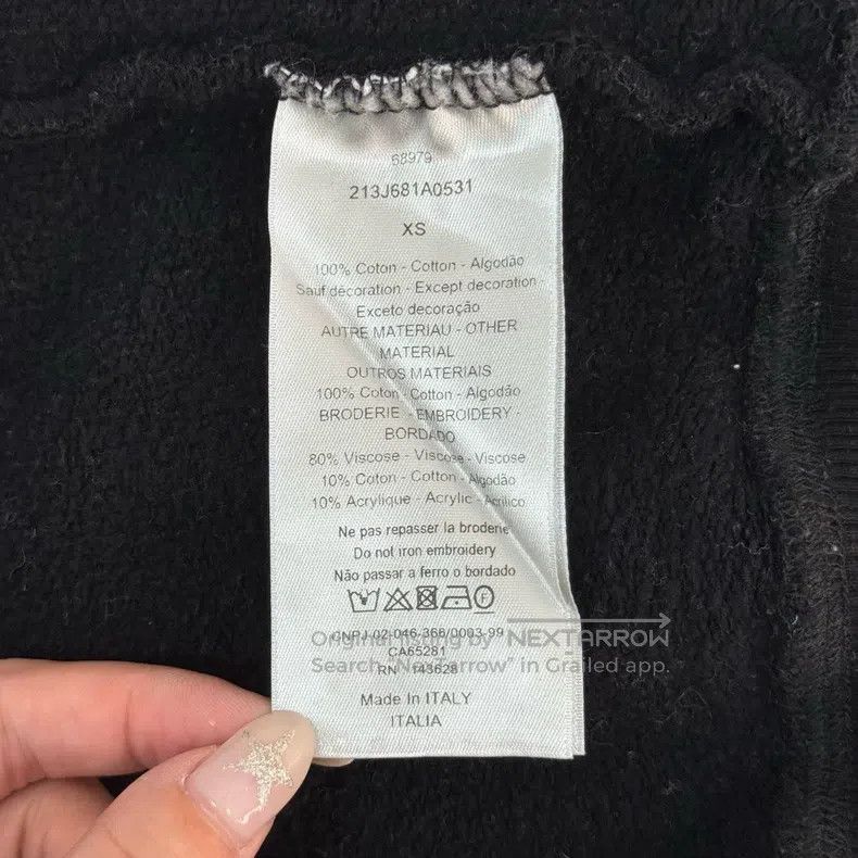 Dior Dior Black and grey embroidered logo sweatshirt Size US XS / EU 42 / 0 - 6 Thumbnail