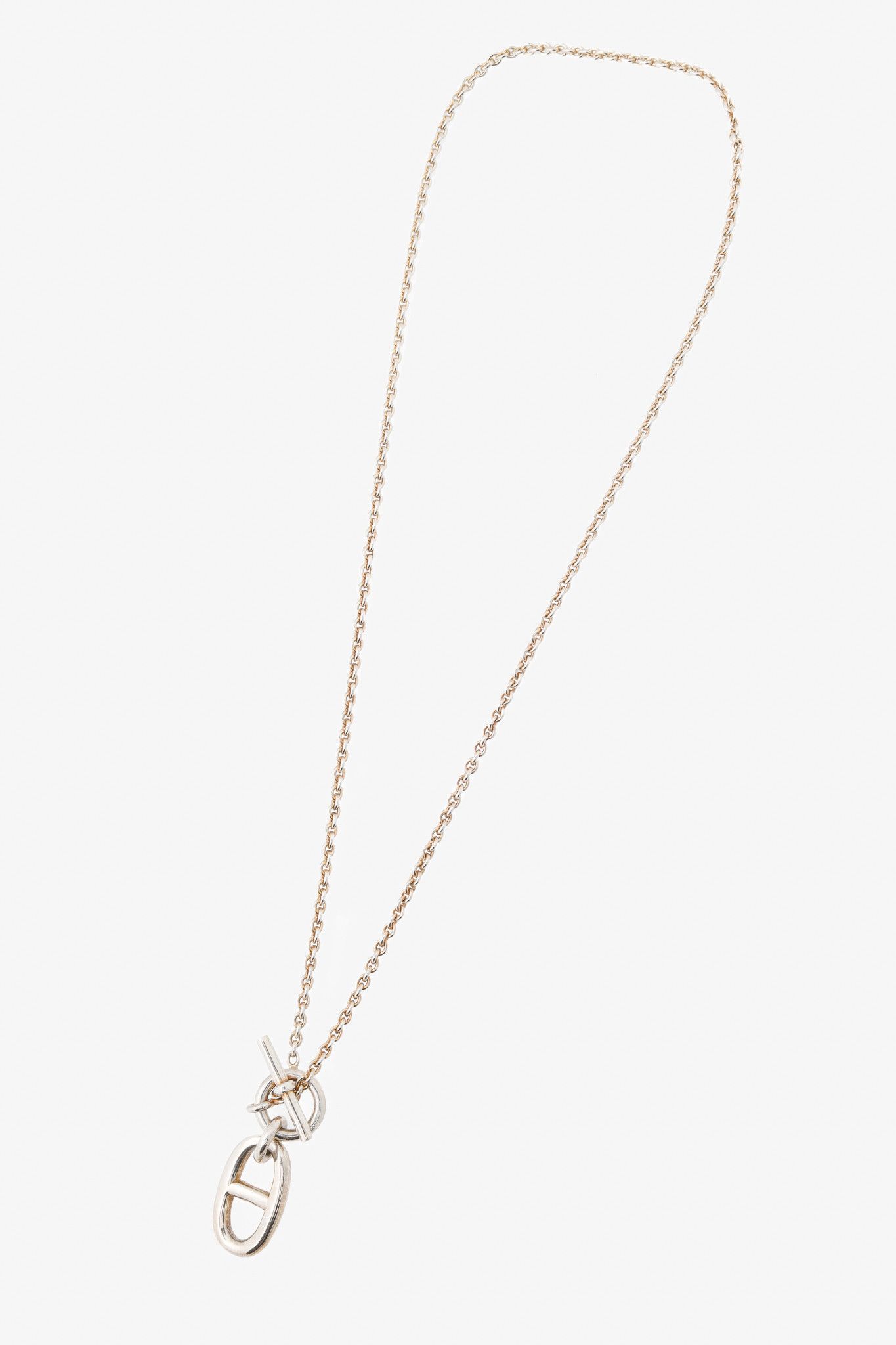 Hermes Hermes 925 Sterling Silver Chaine d'Ancre Pendant Necklace Size ONE SIZE - 2 Thumbnail