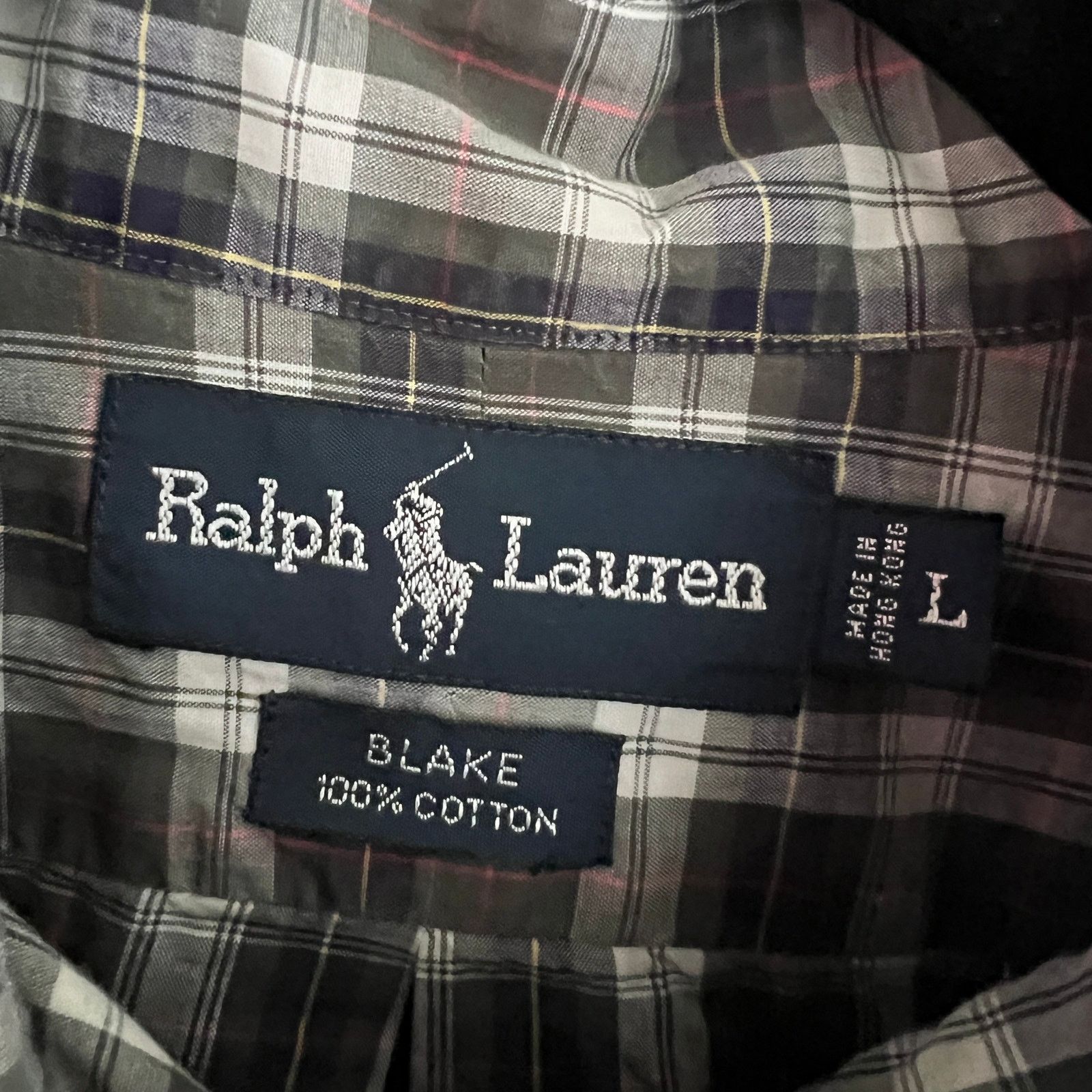 Polo Ralph Lauren VTG Polo Ralph Lauren Men's LS Tartan Plaid Shirt L 26x31 Size US L / EU 52-54 / 3 - 4 Thumbnail