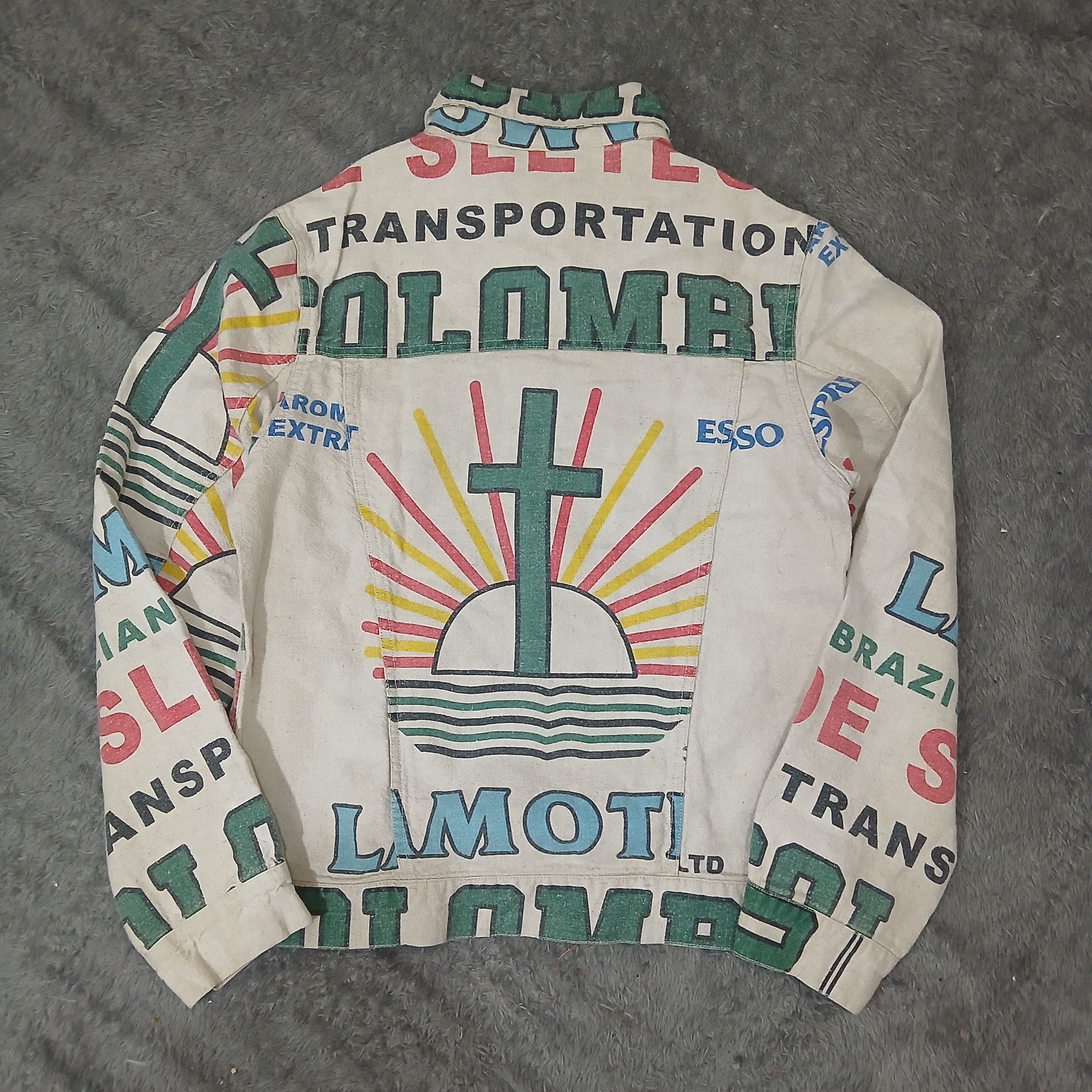 go slow caravan GO SLOW CARAVAN OVERPRINT ART JESUS DENIM JACKET Size M / US 6-8 / IT 42-44 - 2 Thumbnail