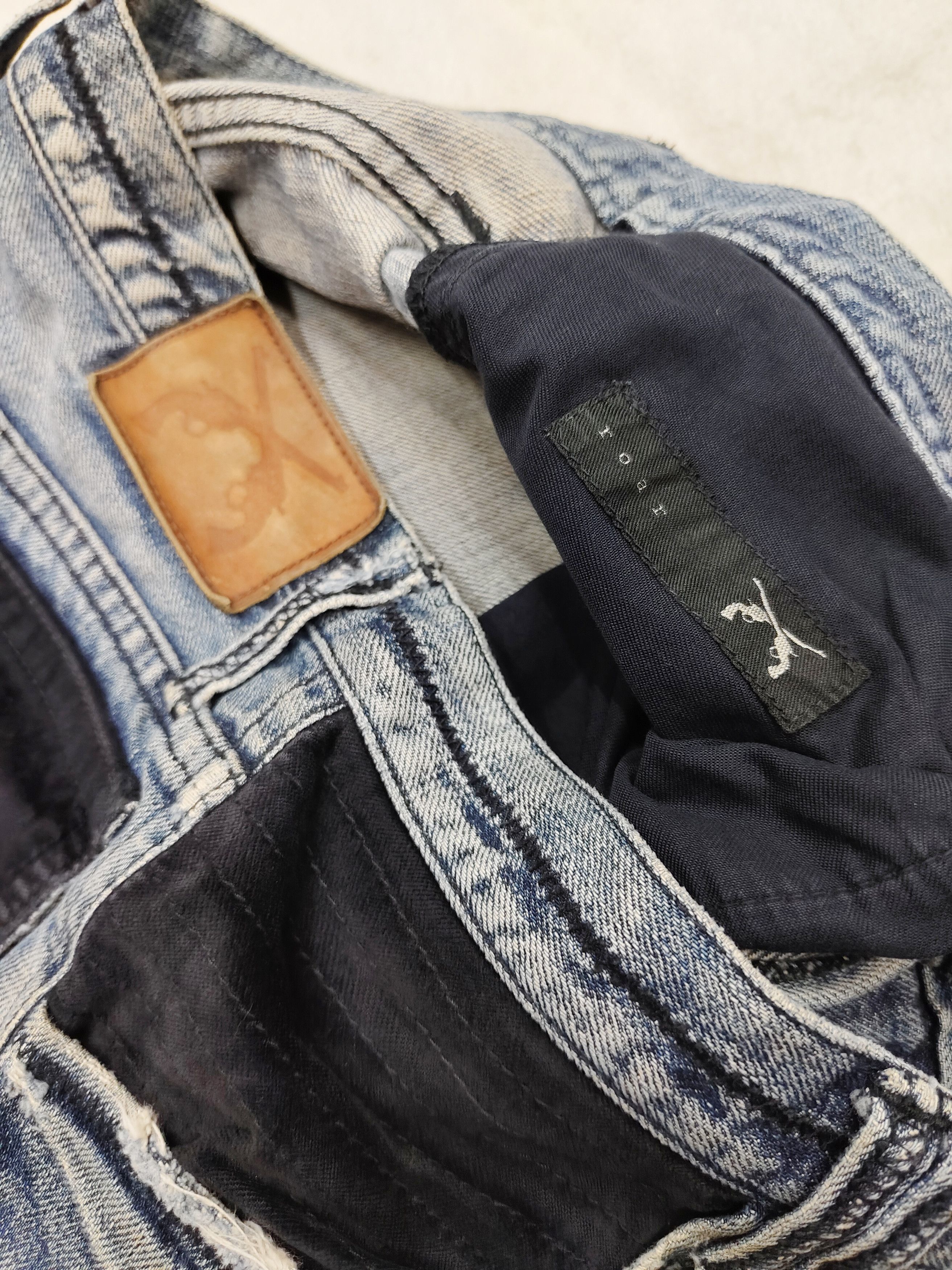Roar ROAR🇯🇵 Punk "Love Peace" Crossgun Distressed Wash Jeans Size US 30 / EU 46 - 9 Thumbnail