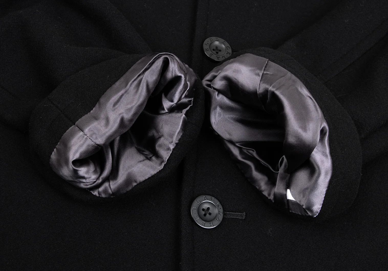 Burberry Cashmere Blend Wool Nylon Melton Half Coat in Black, L Size US XXS / EU 40 - 9 Thumbnail