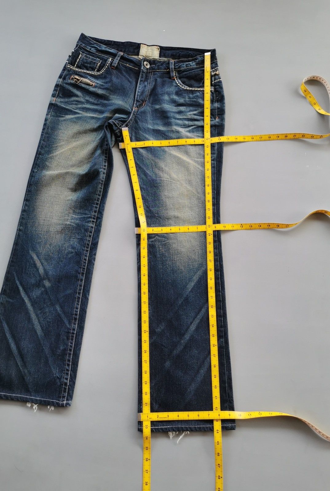Japanese Brand Lolita Concert Club Denim Jeans Size US 35 - 12 Thumbnail