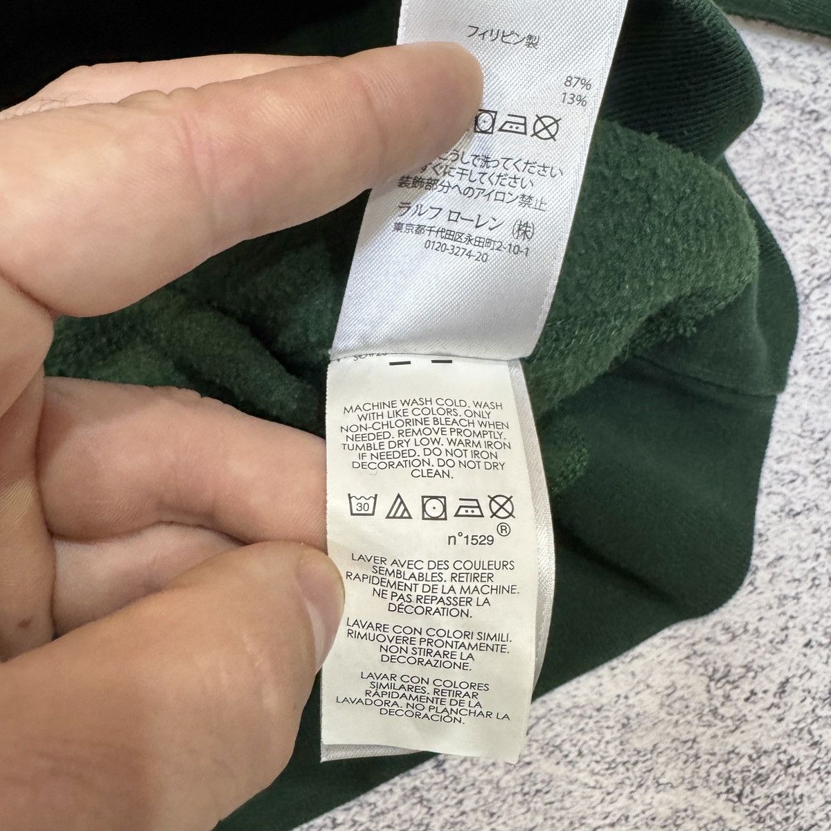 Polo Ralph Lauren Polo Ralph Lauren Green Cotton-Blend-Fleece Hoodie L size Size US L / EU 52-54 / 3 - 10 Thumbnail