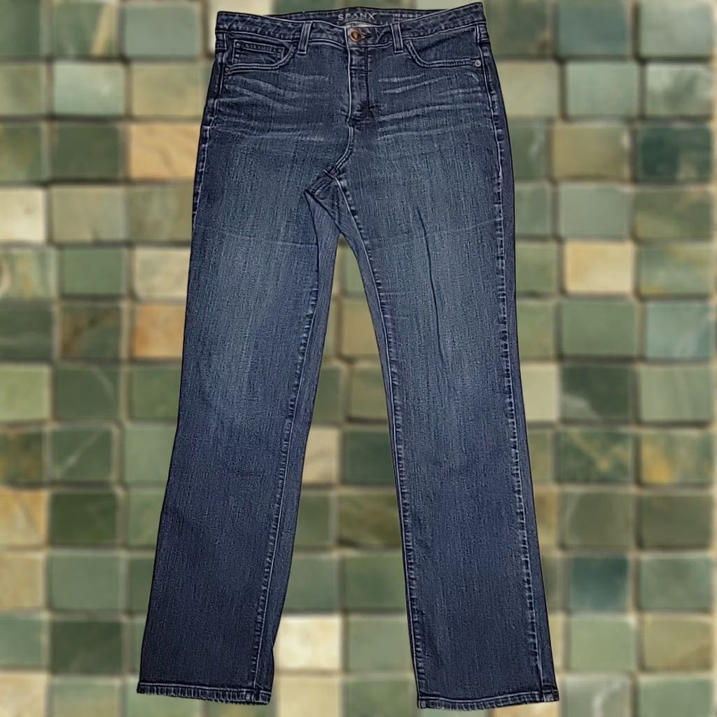 Spanx Spanx Jeans Womens Size 32 Blue Slim-X Straight Stretch Denim Casual Performance Pants Mens? Size 24" / US 00 / IT 34 - 1 Thumbnail