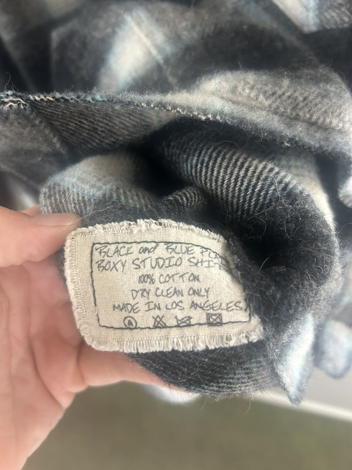 Greg Lauren Greg Lauren black and blue plaid Studio Shirt Size US XL / EU 56 / 4 - 5 Thumbnail