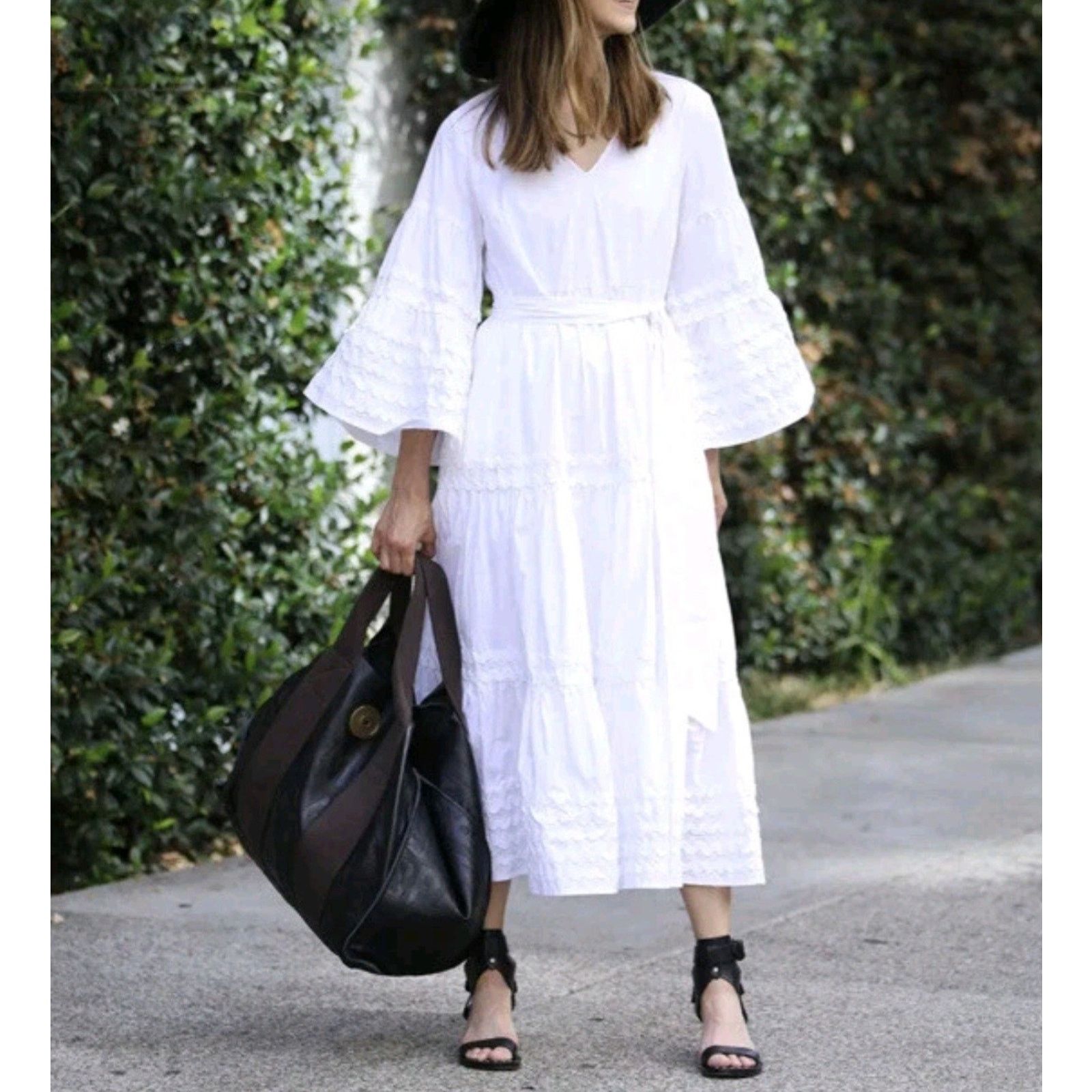 Lisa Marie Fernandez Lisa Marie Fernandez Minimalist Ric Rac Bohemian White Dress Size M / US 6-8 / IT 42-44 - 4 Thumbnail