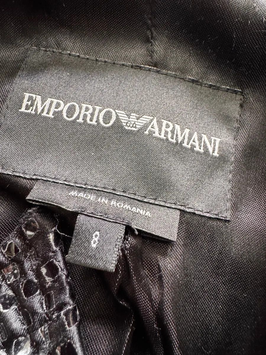 Emporio Armani × Vintage FW2008 Emporio Armani Black Screens Jacket Size S / US 4 / IT 40 - 6 Thumbnail
