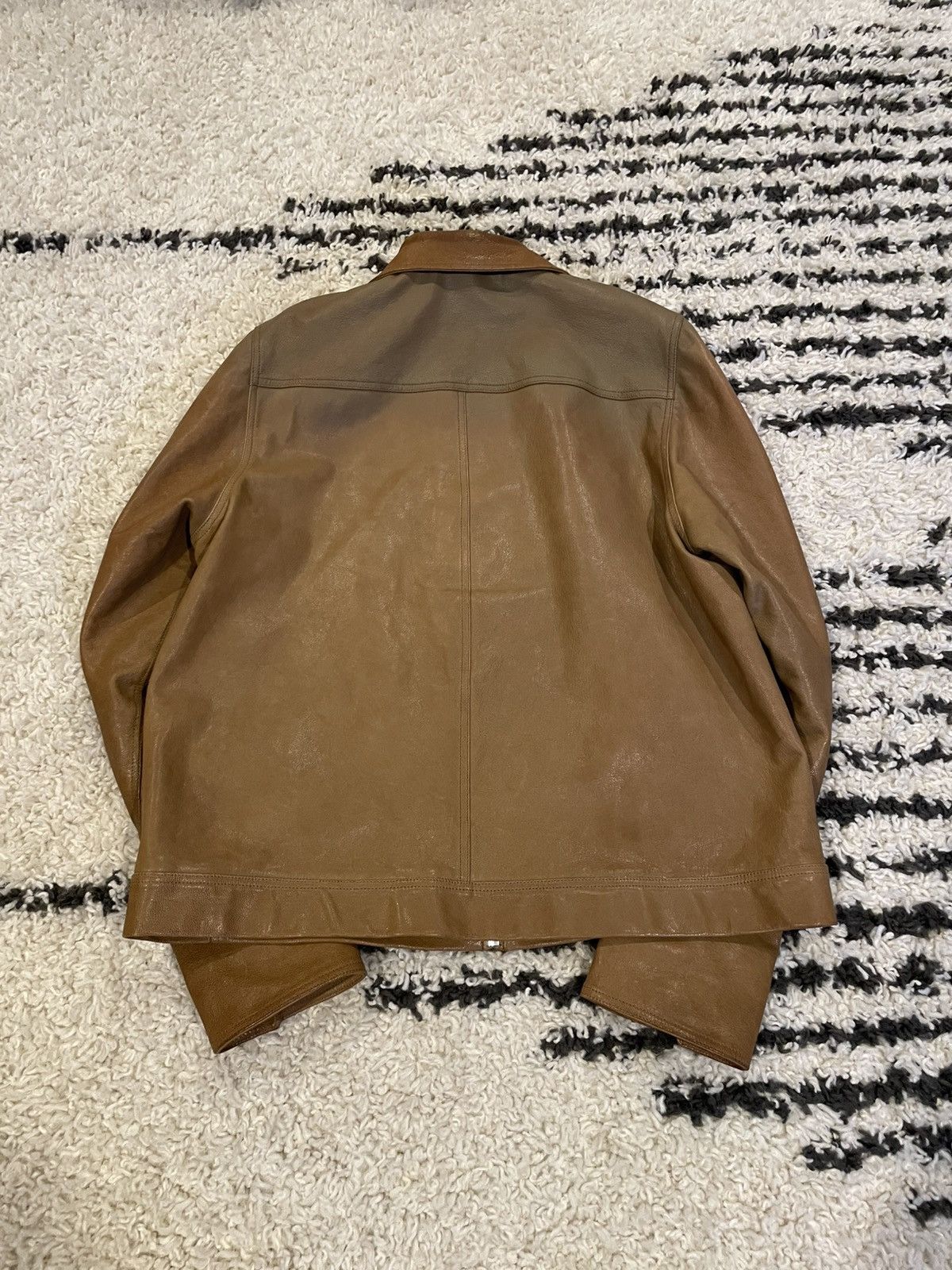 Rick Owens Rick Owens SS19 Mustard Brad Goat Leather Jacket (Babel) Size US L / EU 52-54 / 3 - 8 Thumbnail