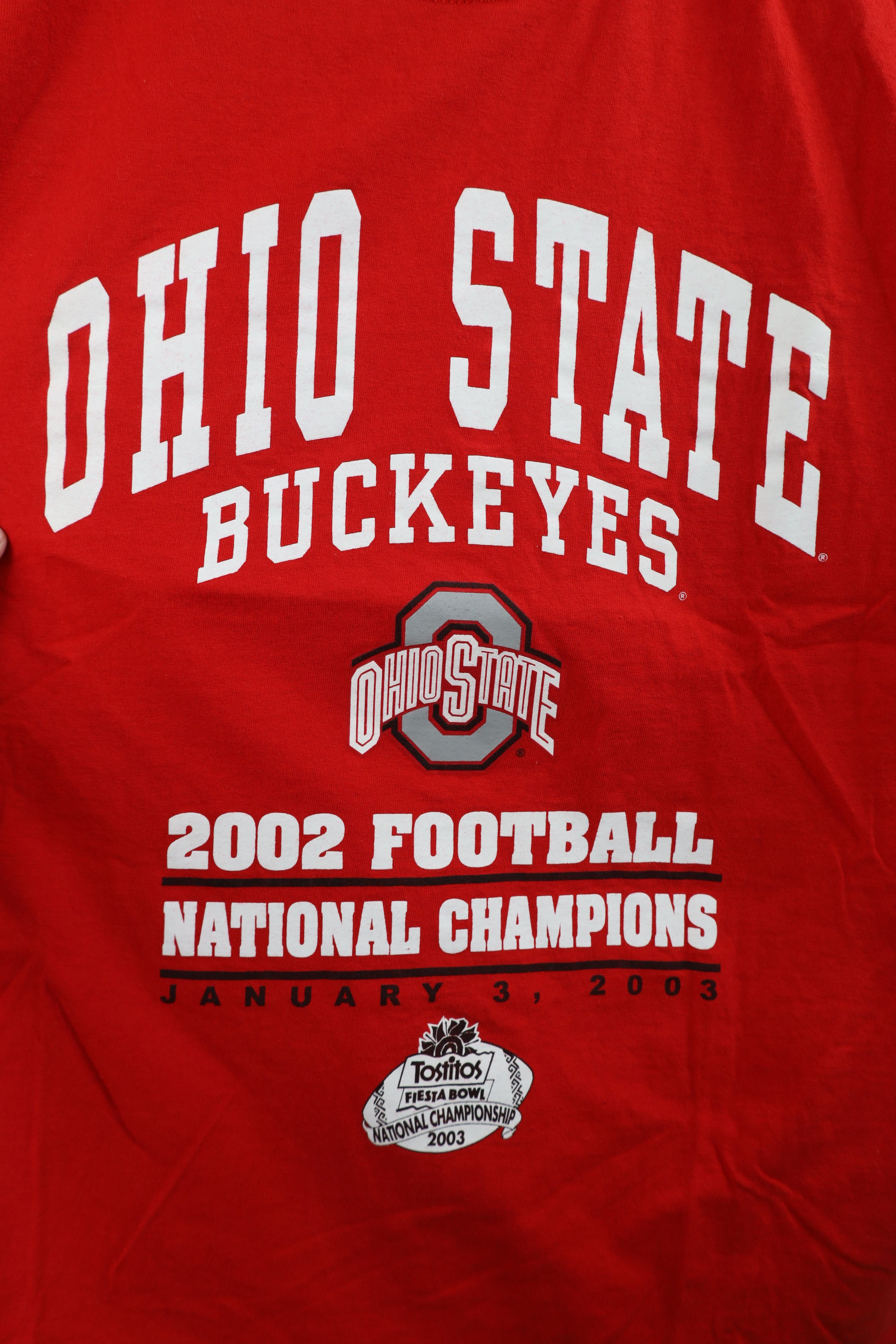 Vintage Vintage Y2K Ohio State University Football T-Shirt Red Size US XL / EU 56 / 4 - 4 Thumbnail