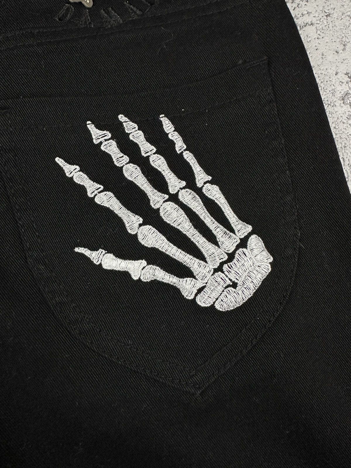 Criminal Damage Criminal Damage Skeleton Pocket Jeans Skull Logo Size US 30 / EU 46 - 6 Thumbnail