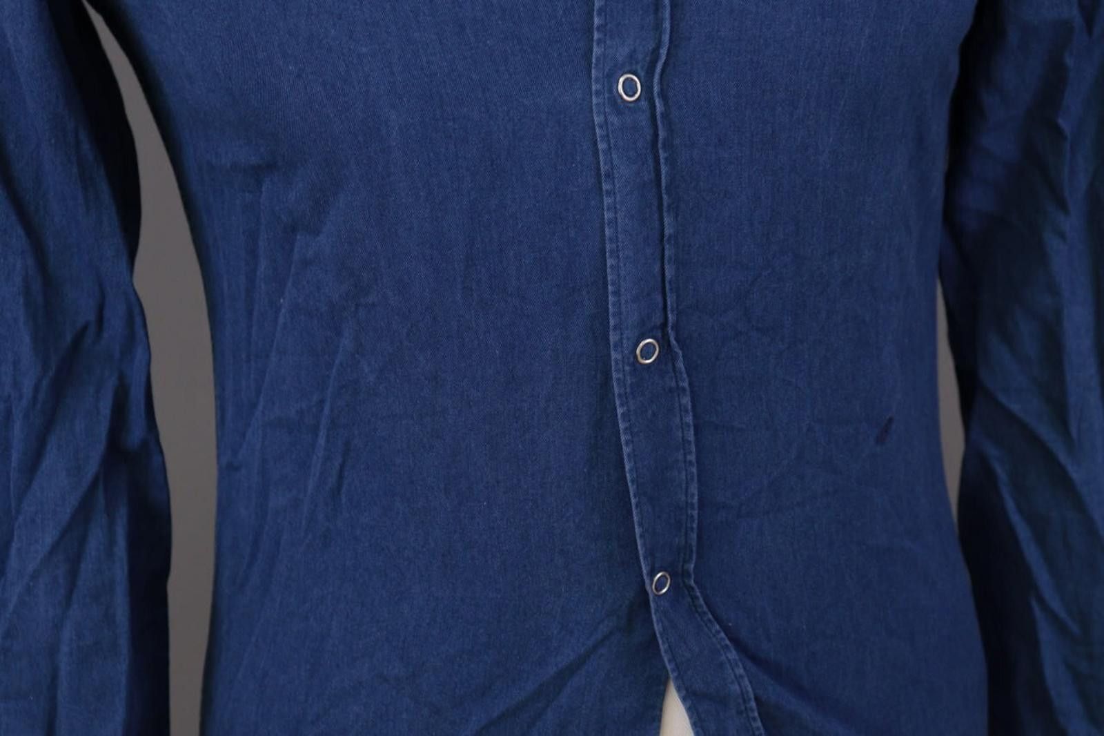 Acne Studios Acne Blue Denim Long Sleeve Snap Down Shirt Size 46 S Size US M / EU 48-50 / 2 - 5 Thumbnail