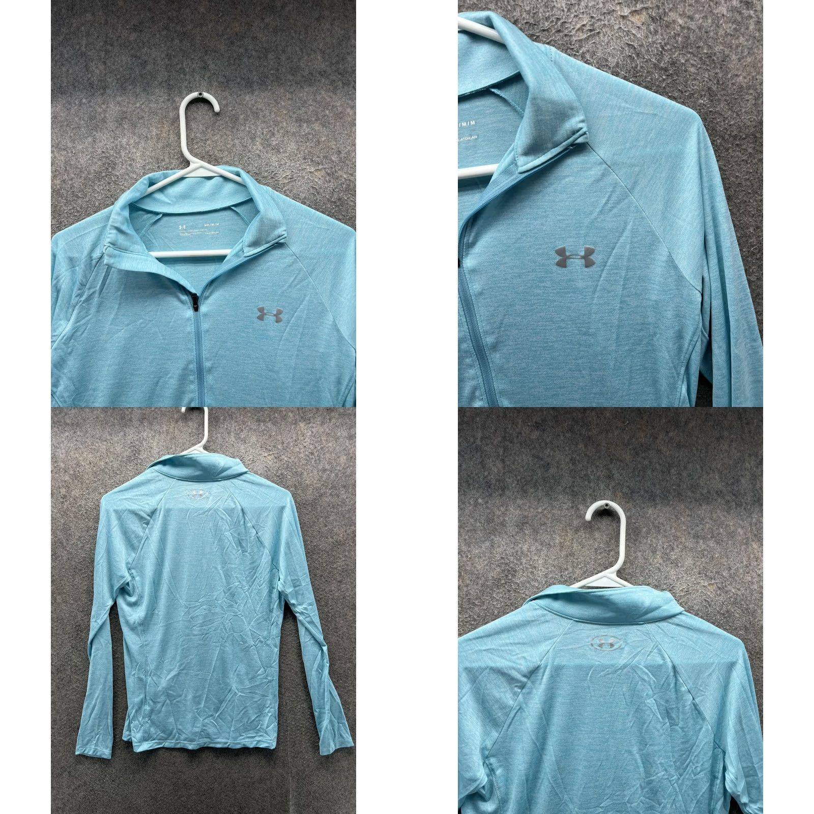 Under Armour Under Armour HeatGear Pullover Mens Medium Blue 1/4 Zip Performance Top Size US M / EU 48-50 / 2 - 8 Thumbnail