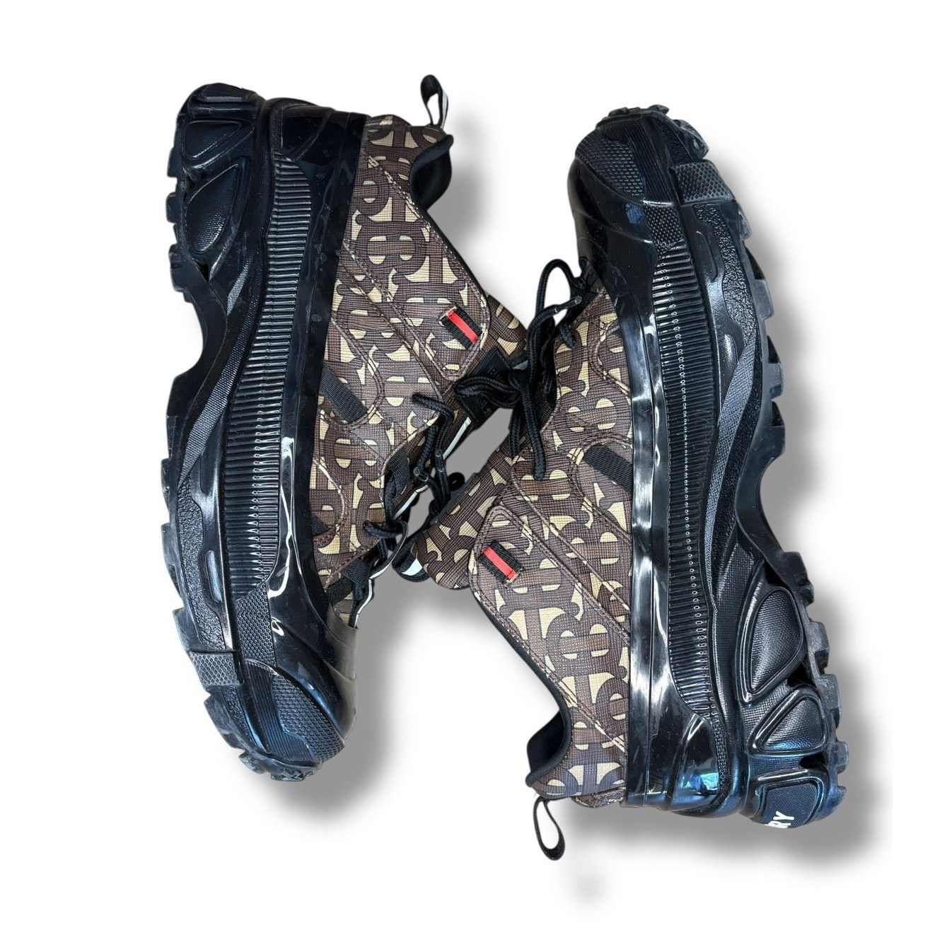 Burberry Burberry Arthur Lace Black Brown Sneakers Leather  display picture 1